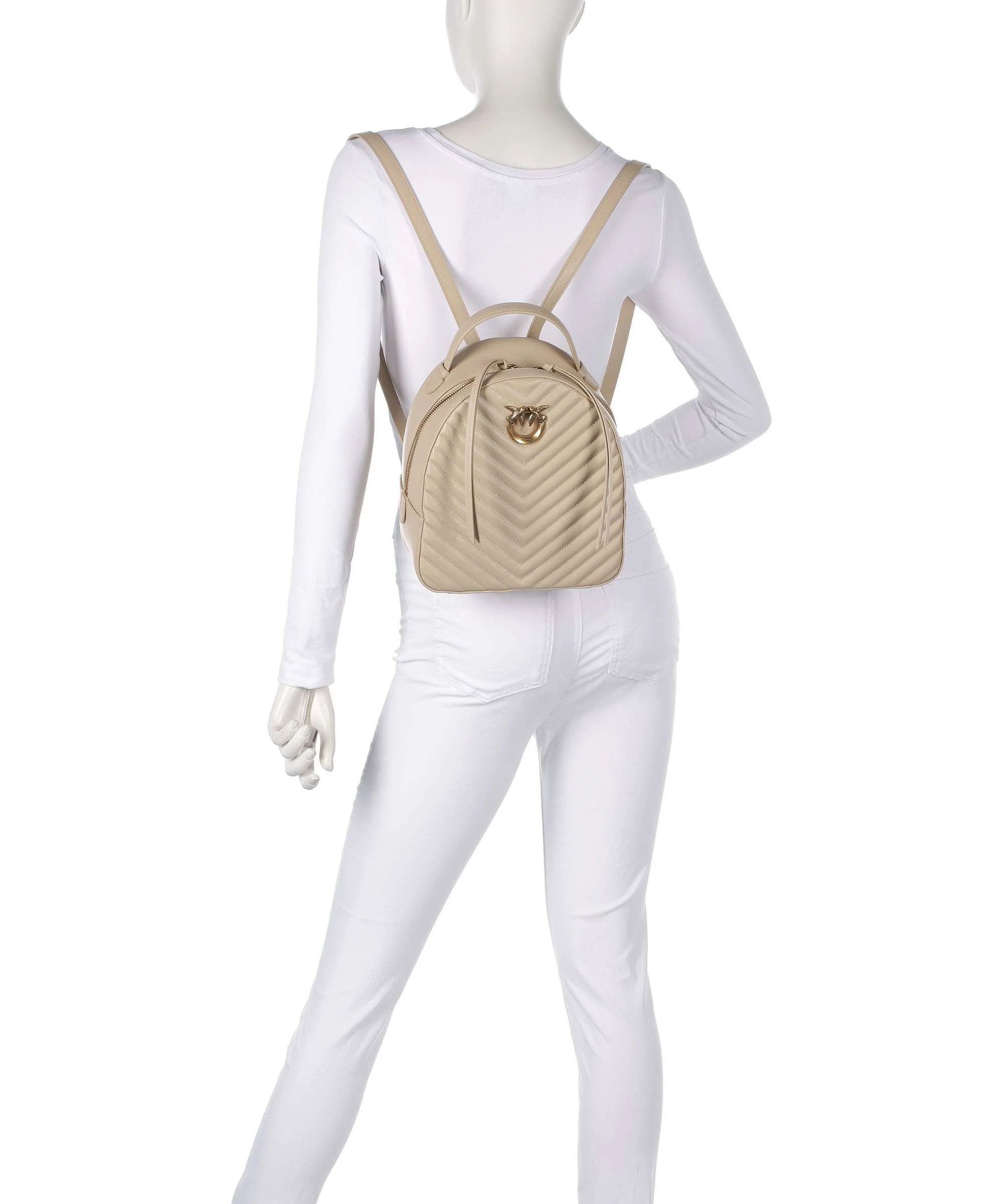 Pinko Love Click Plecak beige/grigio fumo/antique gold - Image 3
