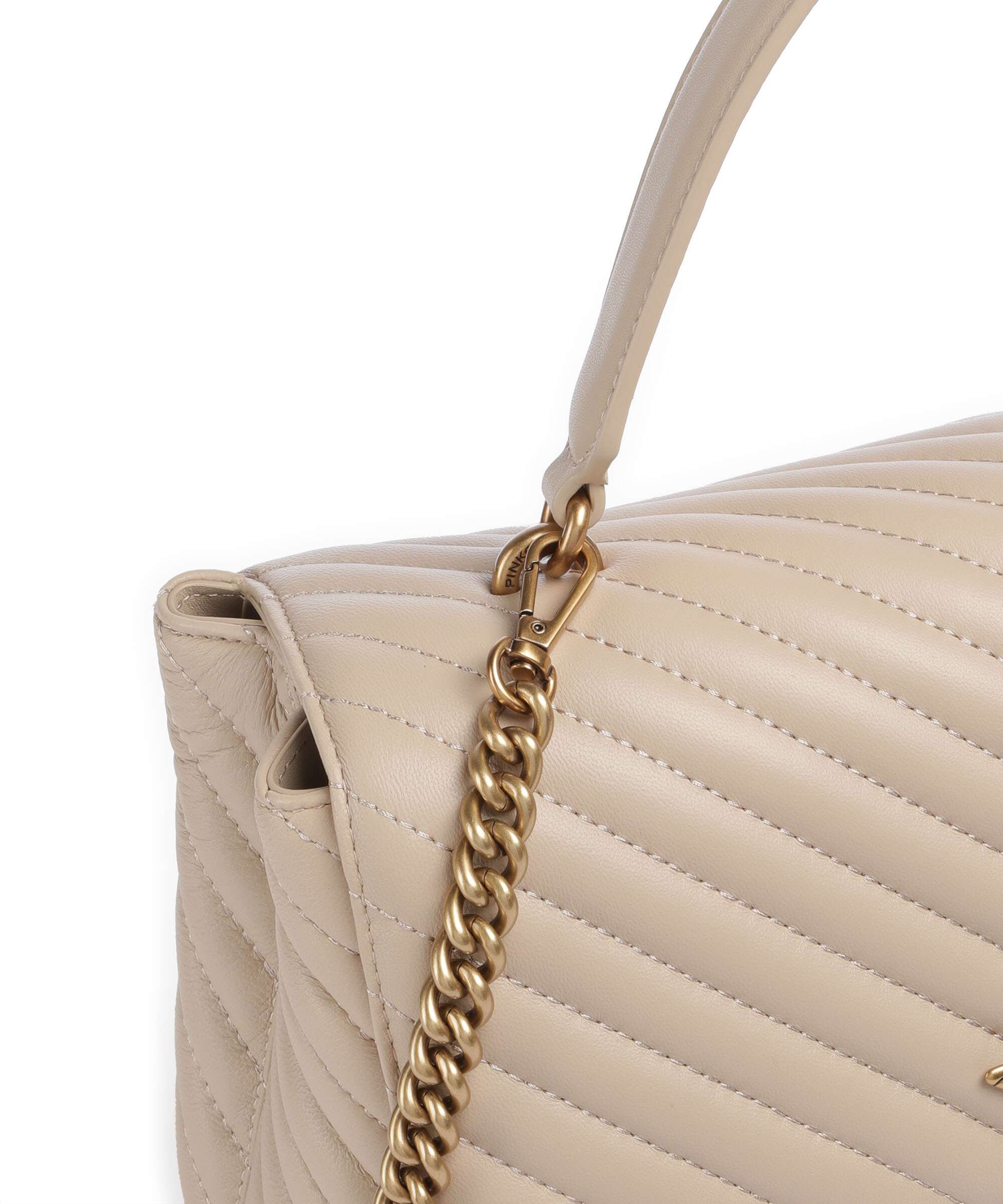 Pinko Love Lady Puff Big Torebka beige/grigio fumo/antique gold - Image 4