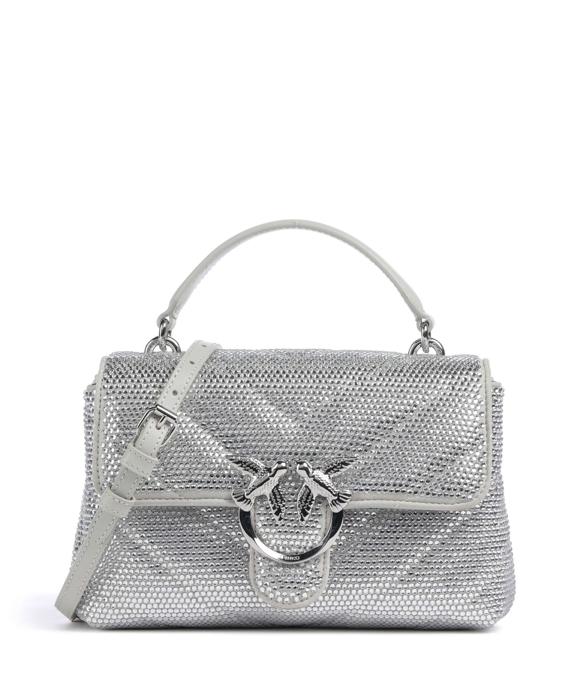 Pinko Love Lady Puff Mini Torba przez ramię argento/nickel lucido