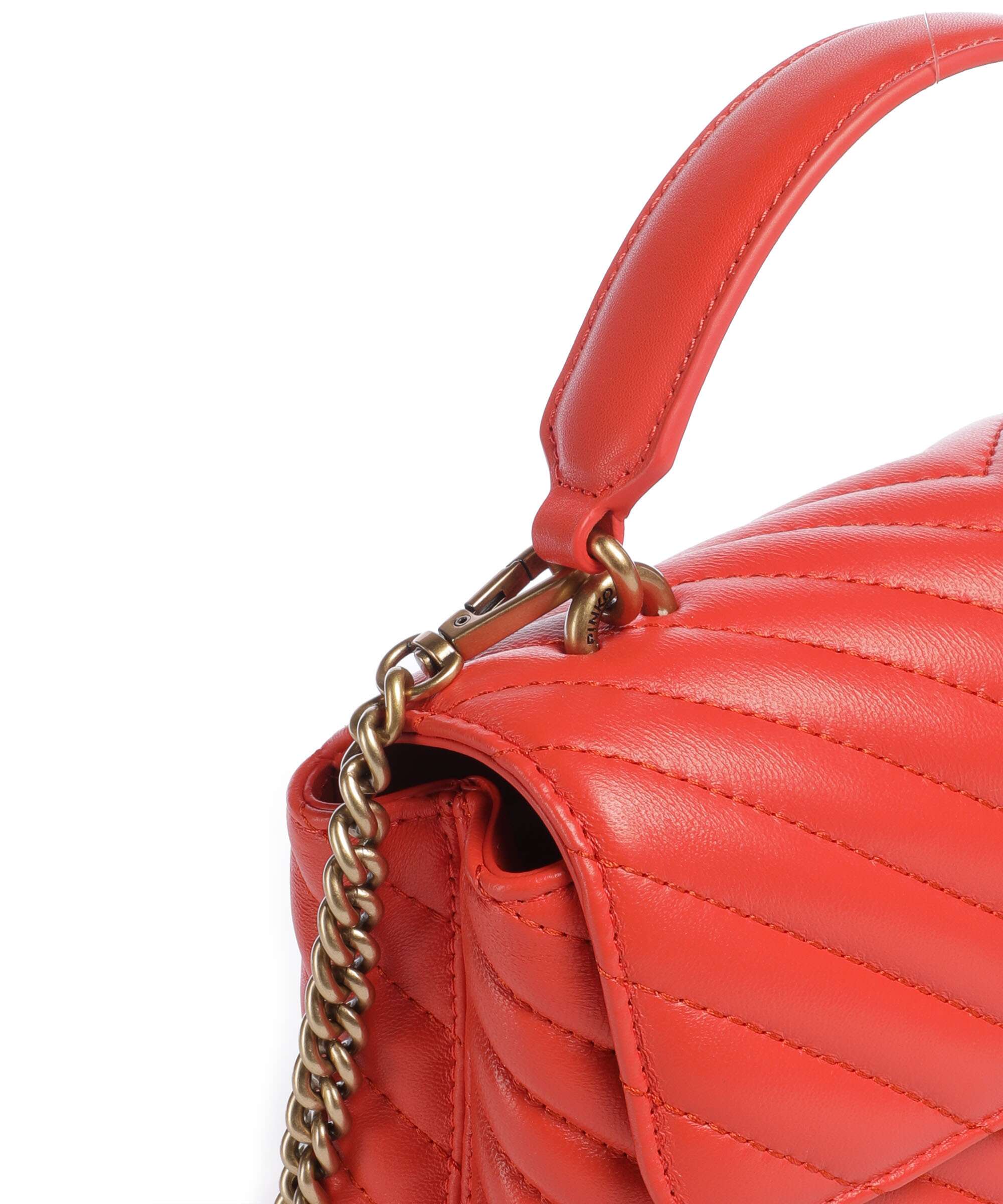 Pinko Love Lady Puff Mini Torebka rosso mandarino/antique gold - Image 4