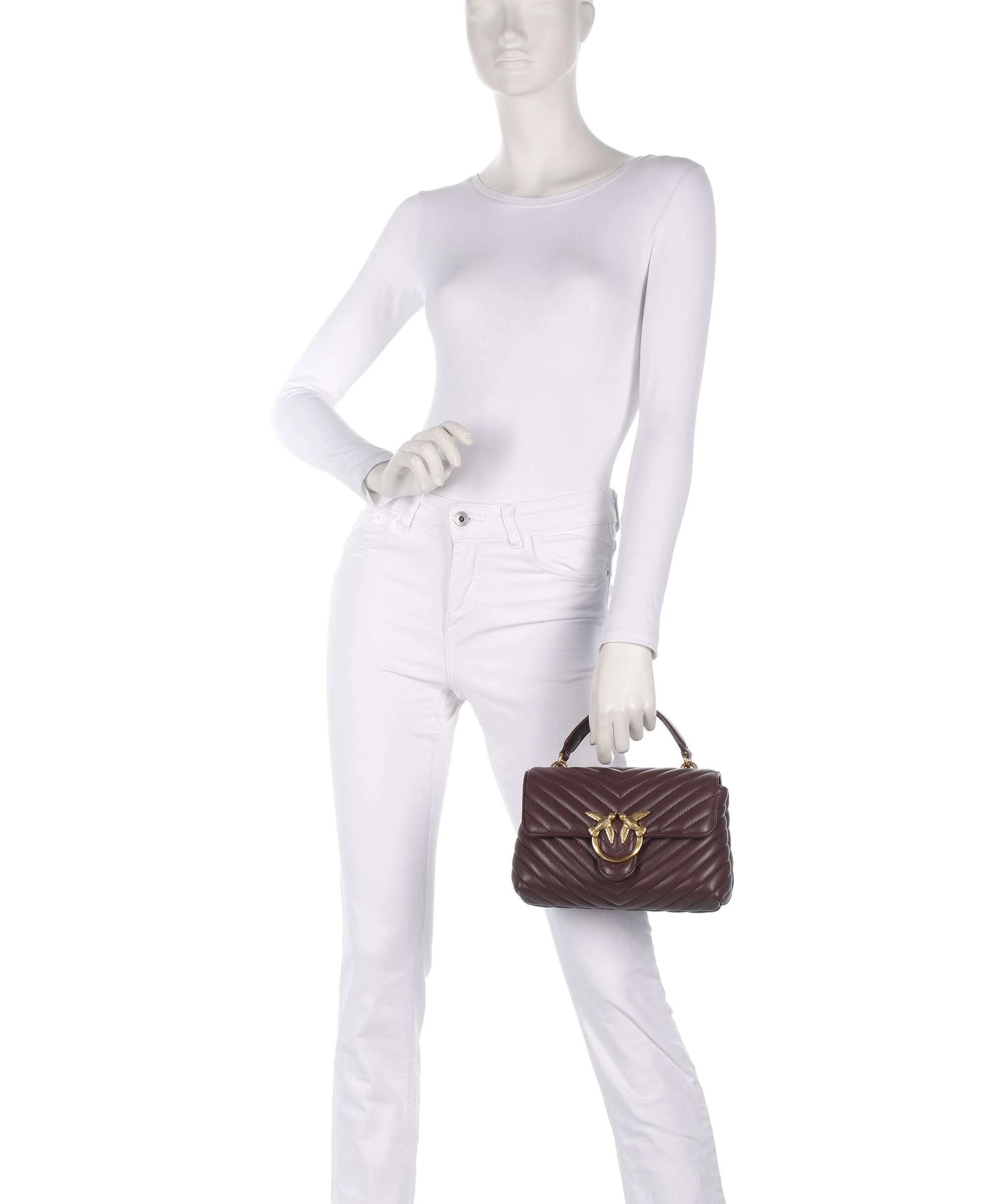 Pinko Love Lady Puff Mini Torebka cioccolato amaro/antique gold - Image 3