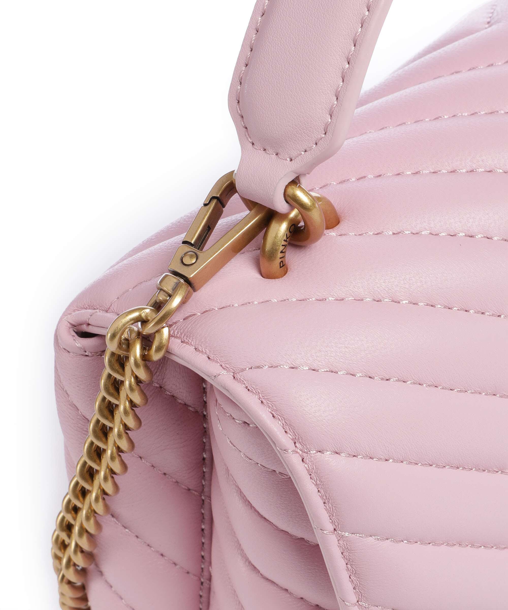 Pinko Love Lady Puff Mini Torebka rosa chiaro/antique gold - Image 4