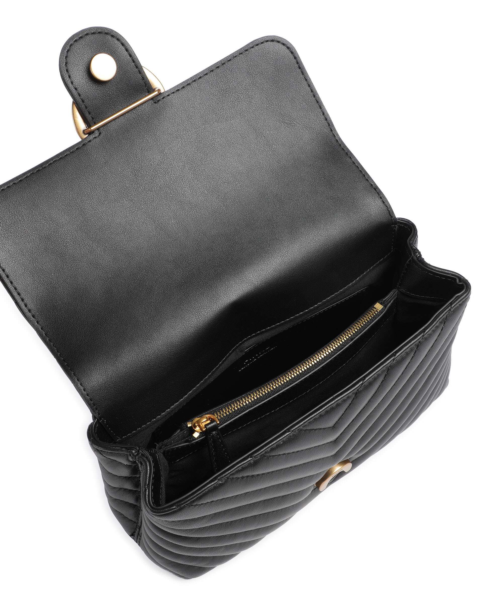 Pinko Love Lady Puff Mini Torebka nero/antique gold - Image 6