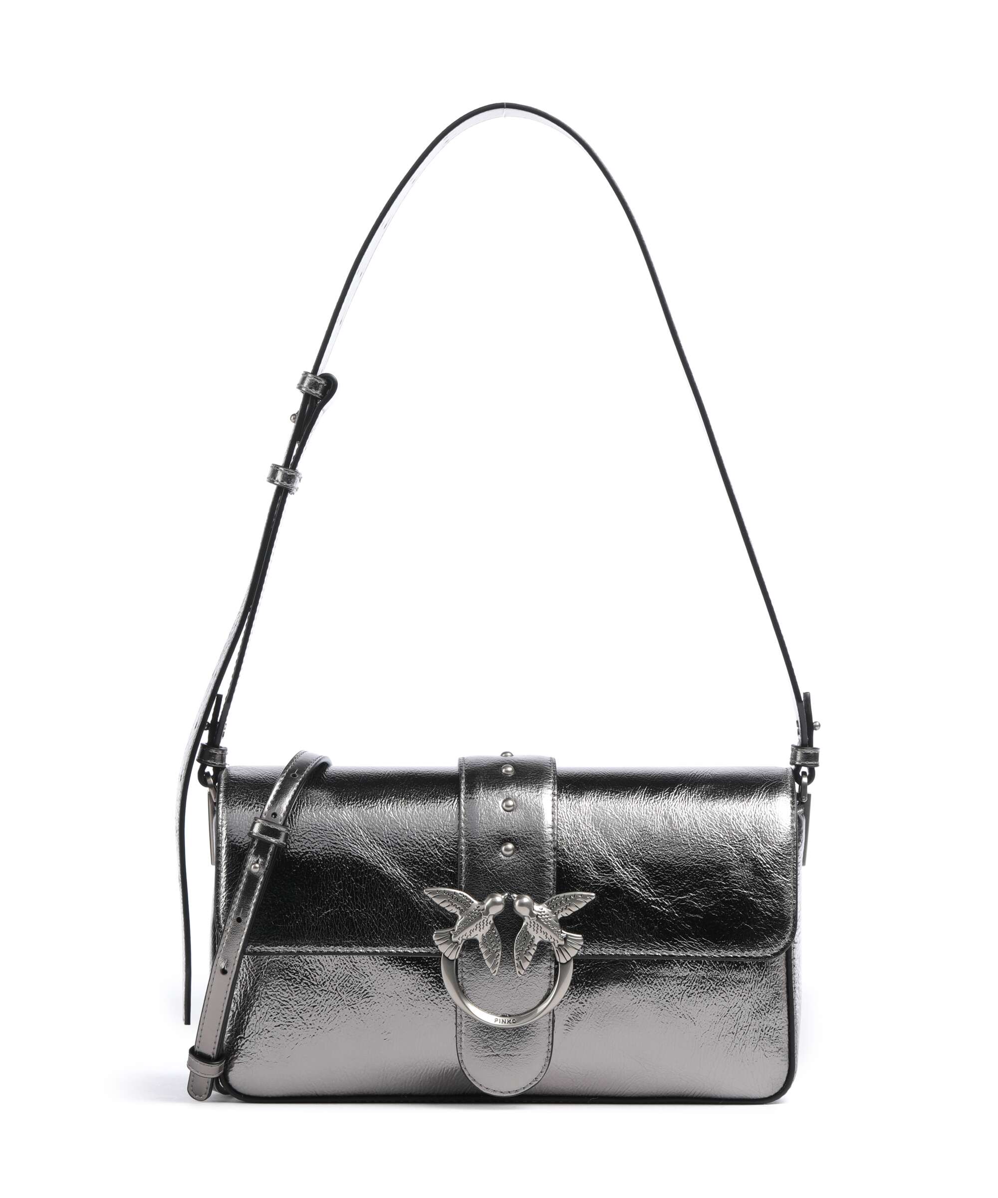 Pinko Love One Classic Slouchy Torba na ramię antracite/old silver