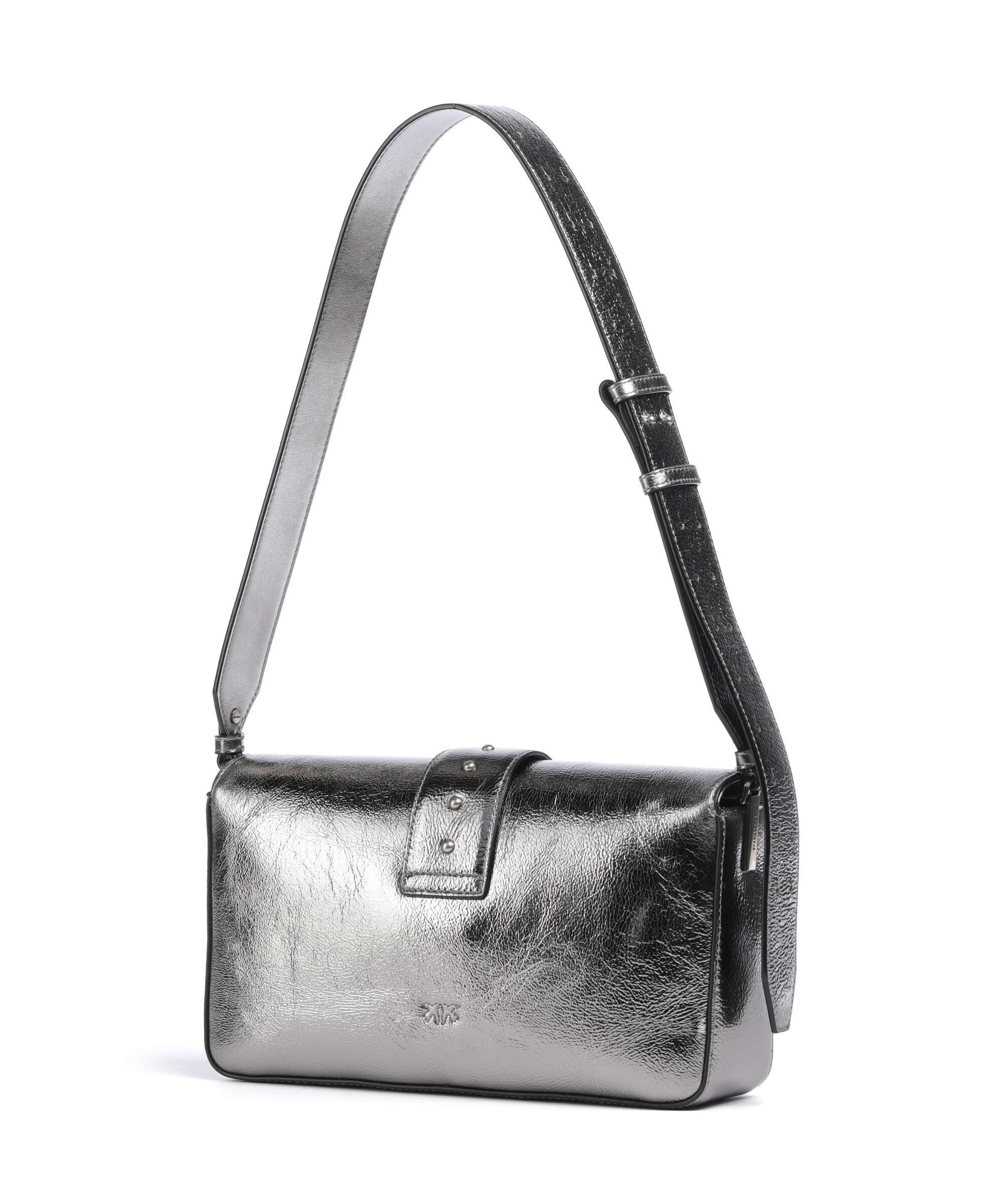 Pinko Love One Classic Slouchy Torba na ramię antracite/old silver - Image 2