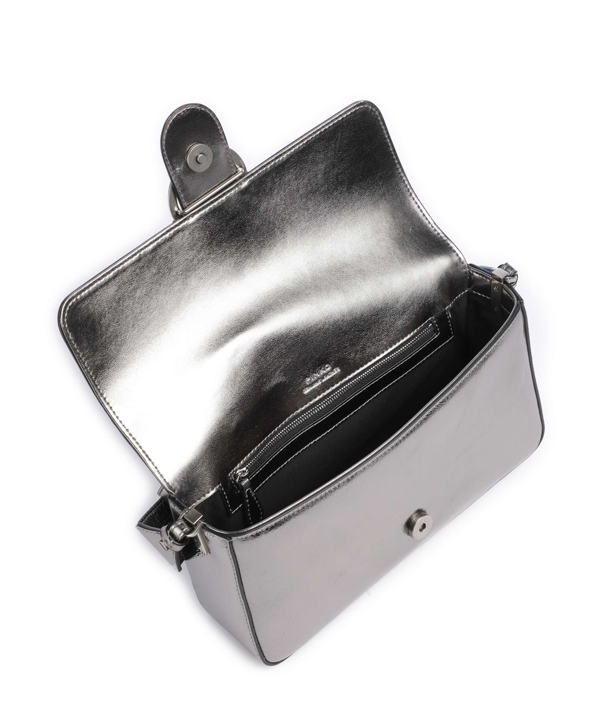 Pinko Love One Classic Slouchy Torba na ramię antracite/old silver - Image 5