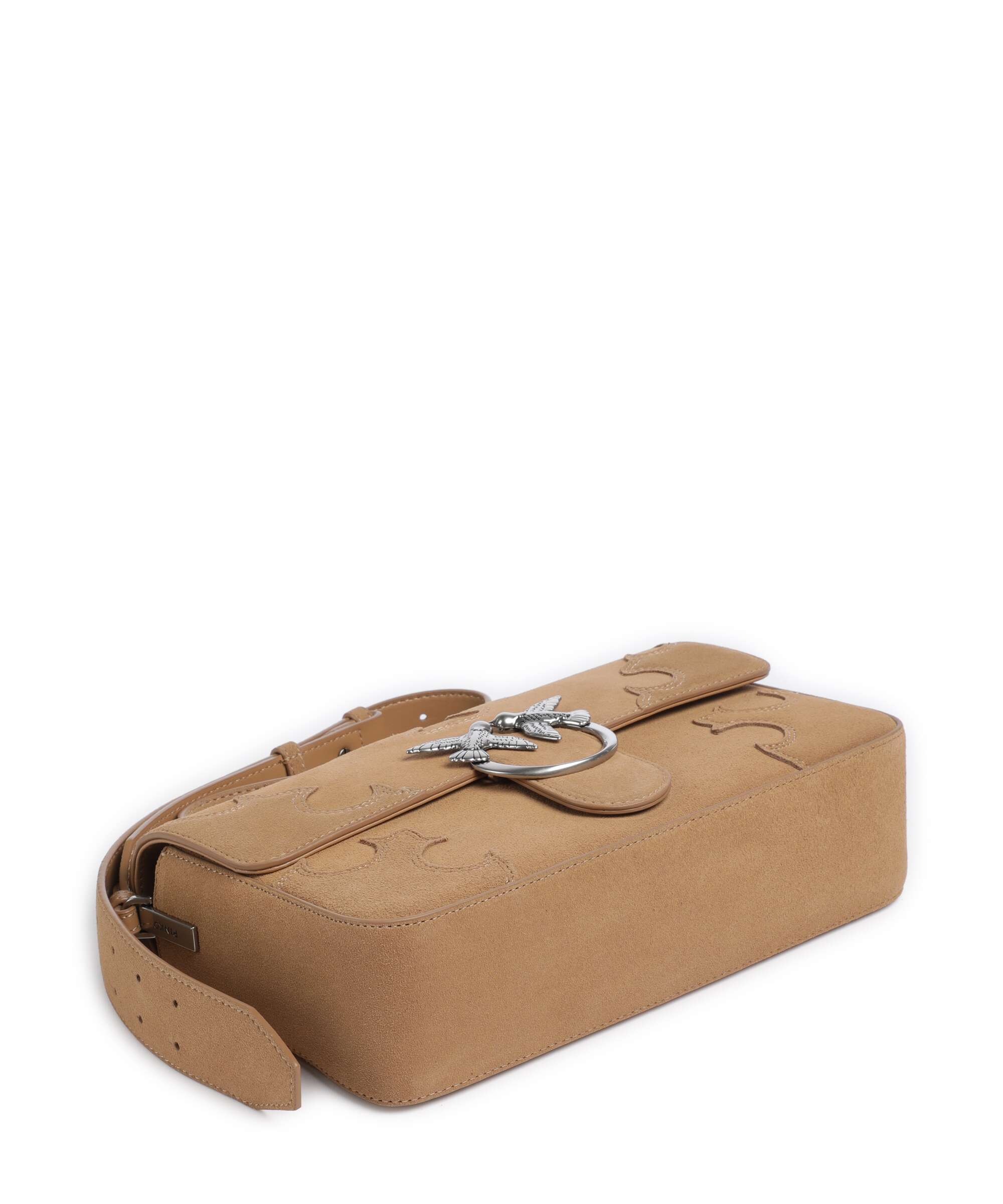 Pinko Love One Classic Slouchy Torba na ramię beige/scoiattolo/old silver - Image 4