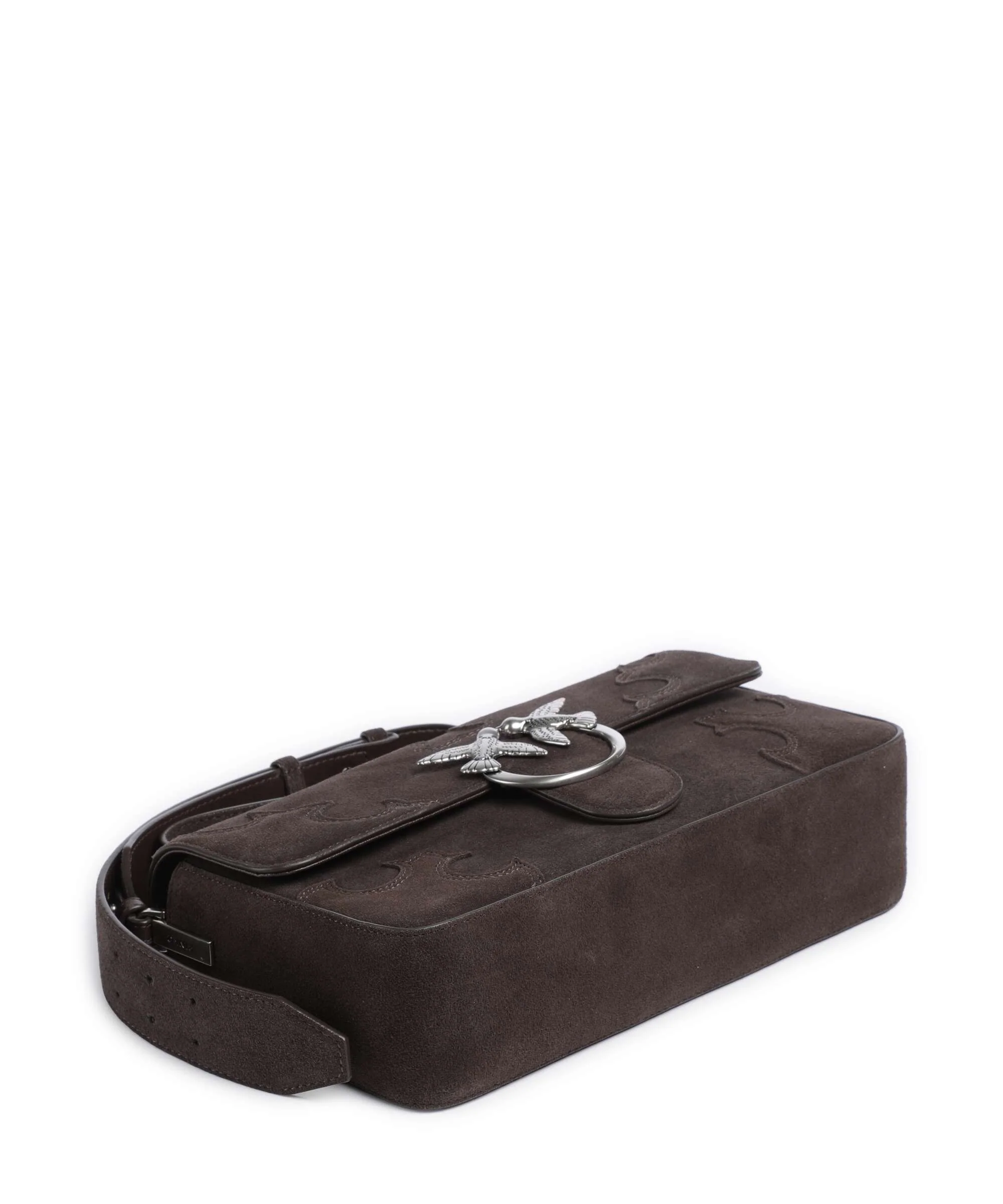 Pinko Love One Classic Slouchy Torba na ramię marrone/chicco di caffe/old silver - Image 4