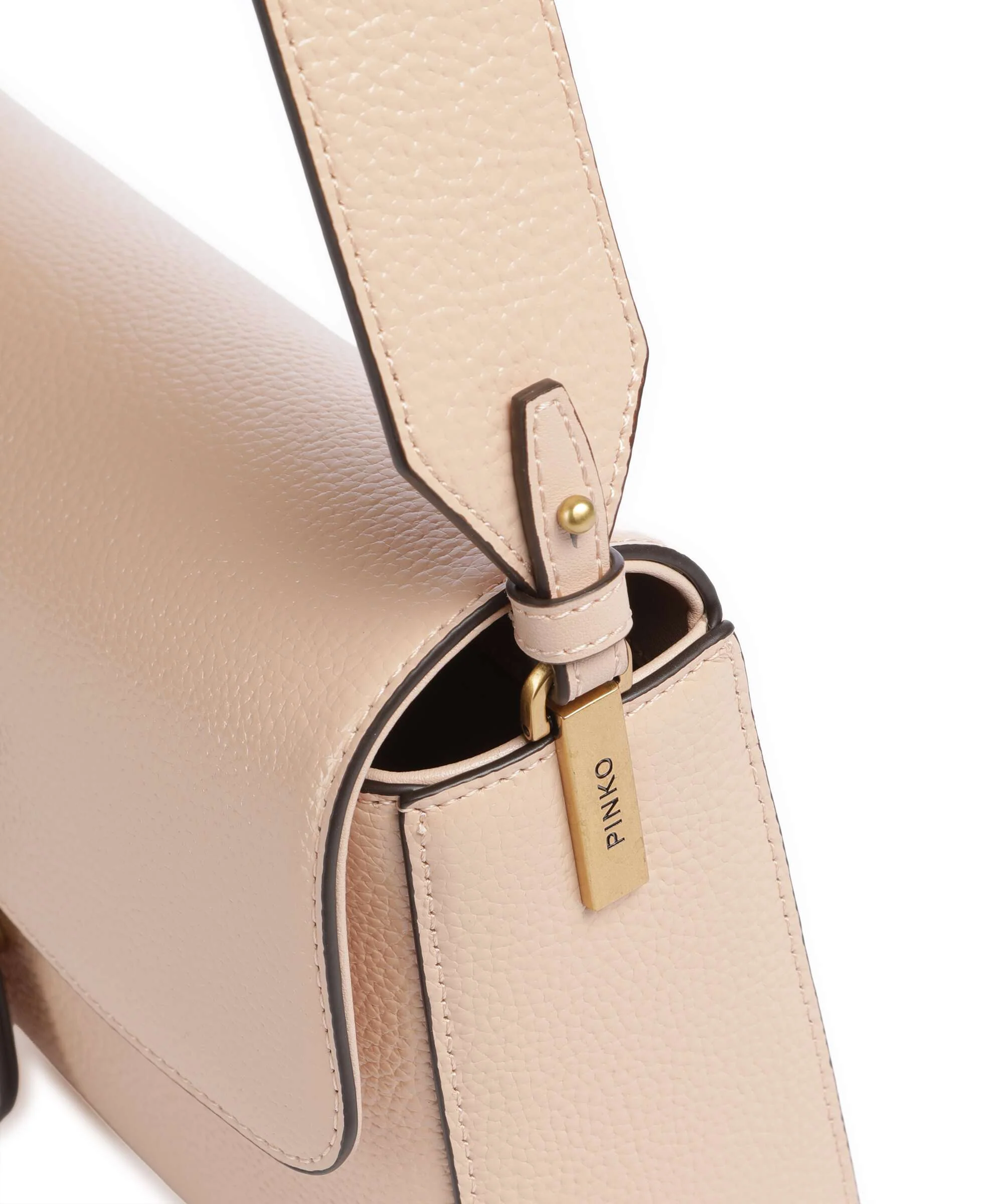 Pinko Love One Classic Slouchy Torba na ramię light pink/antique gold - Image 4