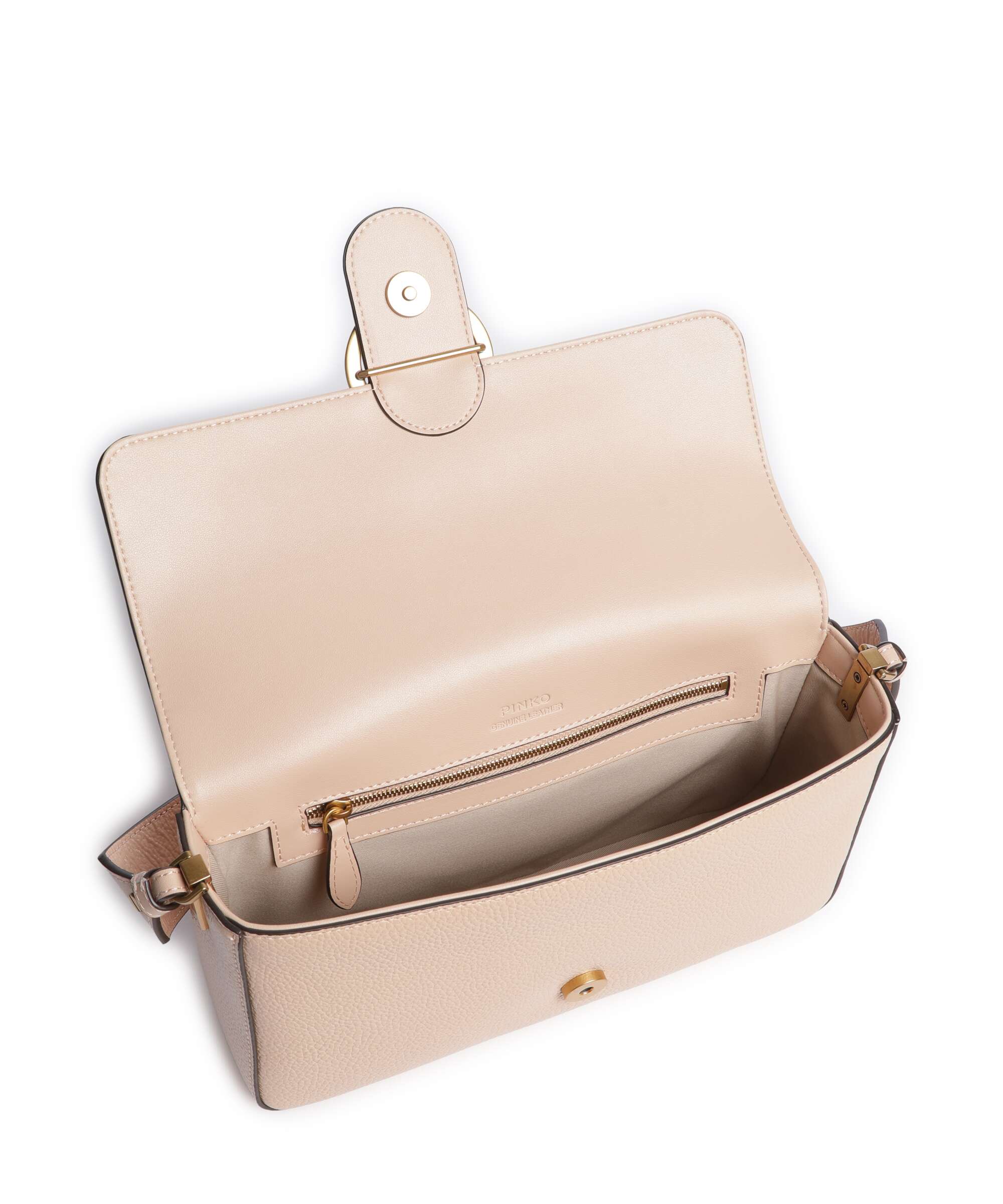 Pinko Love One Classic Slouchy Torba na ramię light pink/antique gold - Image 6