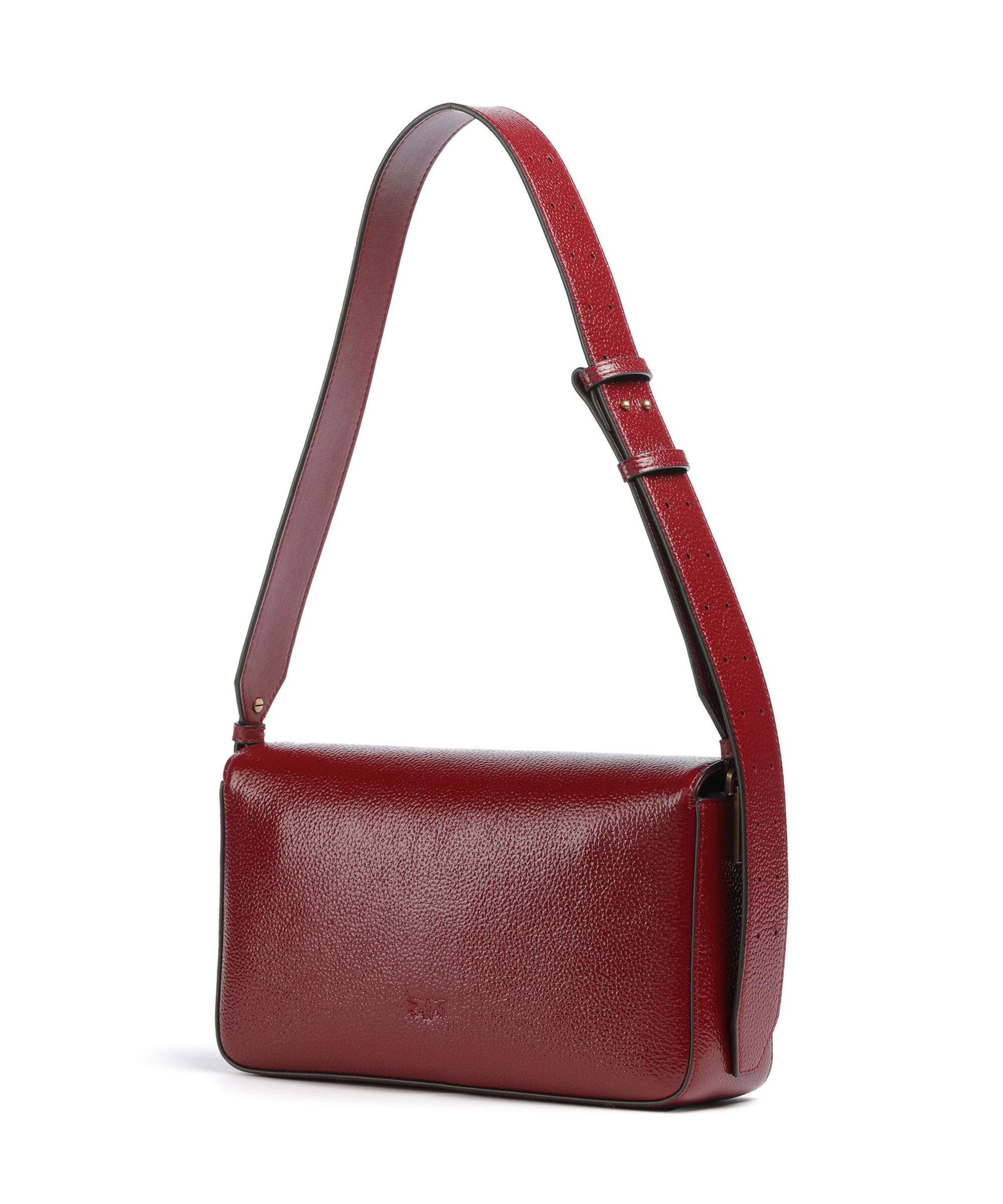 Pinko Love One Classic Slouchy Torba na ramię rosso scuro/antique gold - Image 2