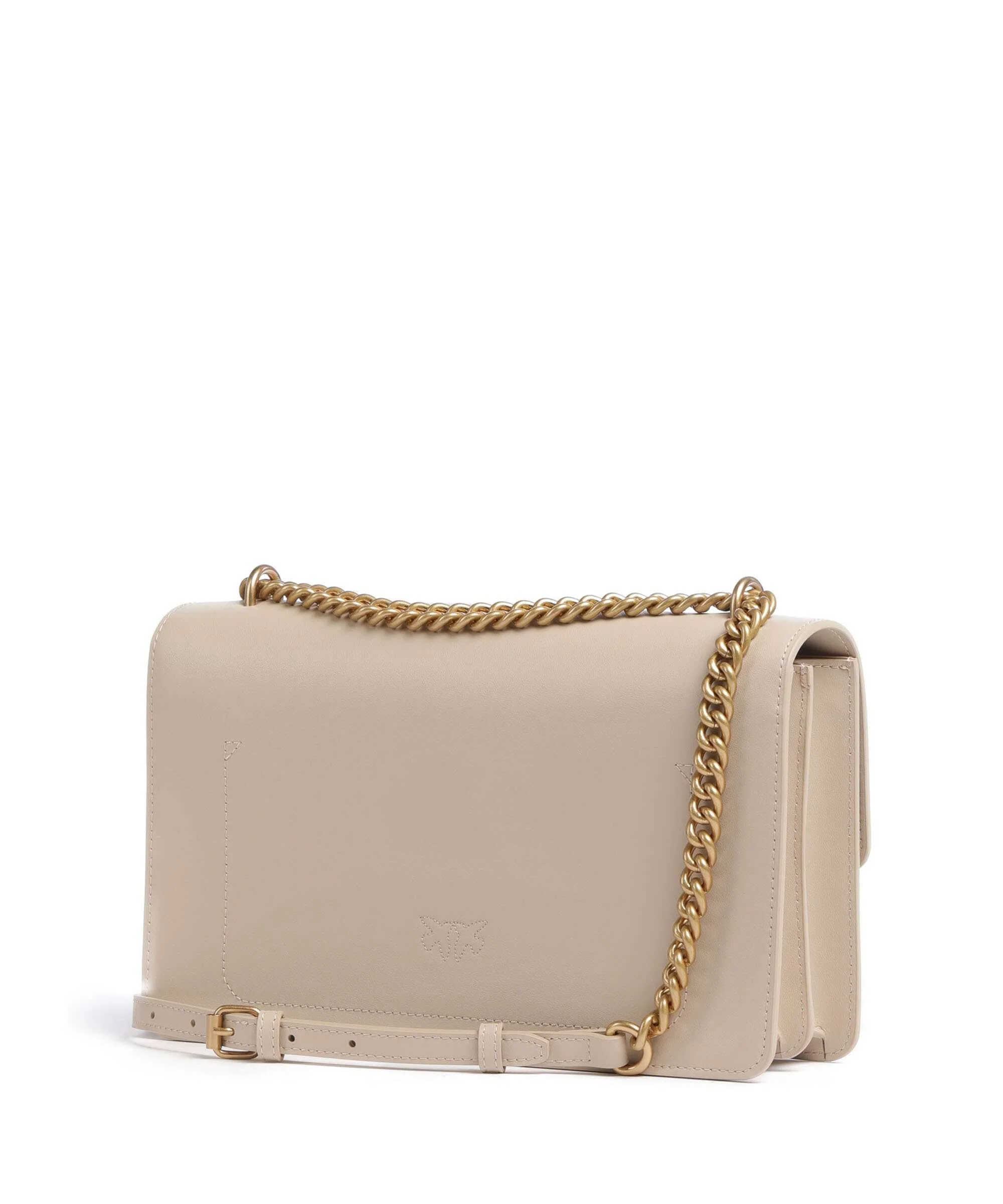 Pinko Love One Classic Torba na ramię beige/grigio fumo/antique gold - Image 2