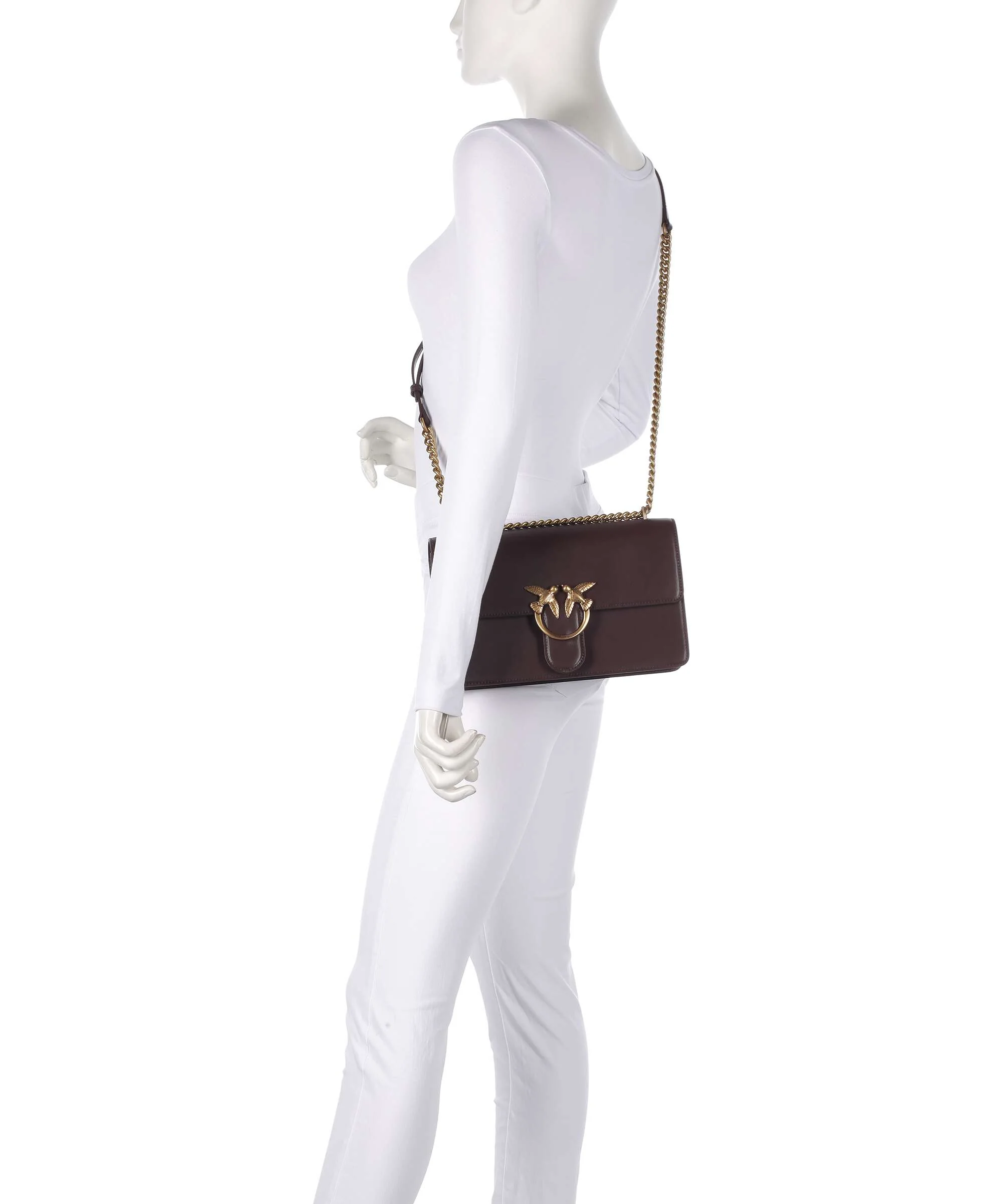 Pinko Love One Classic Torba na ramię uva di catawba/antique gold - Image 3