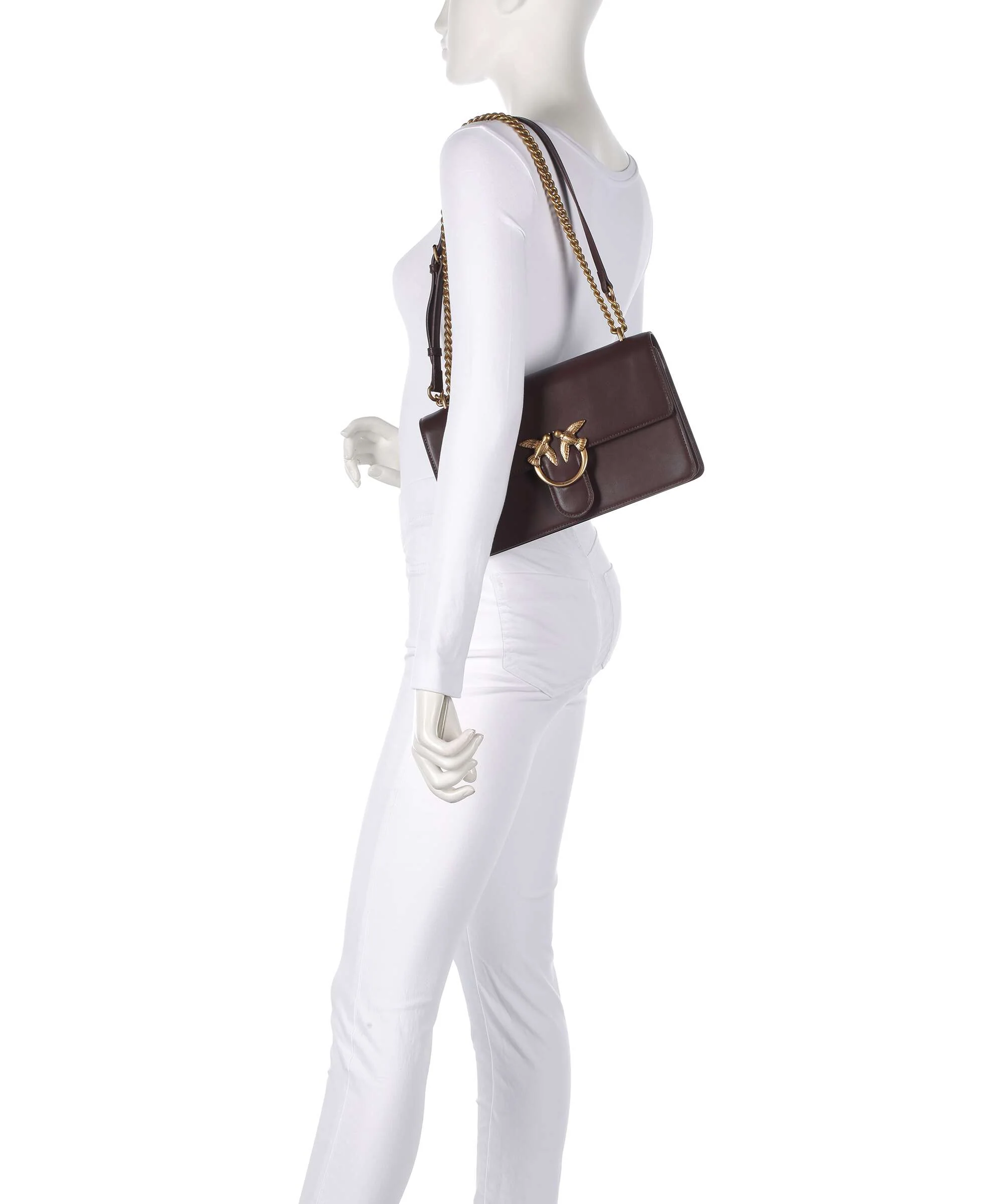 Pinko Love One Classic Torba na ramię uva di catawba/antique gold - Image 4