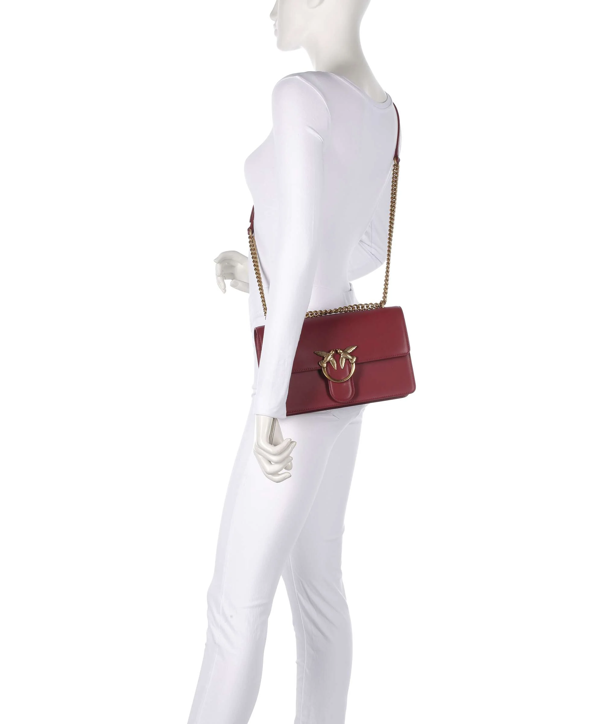 Pinko Love One Classic Torba na ramię bordeaux merlot/antique gold - Image 3