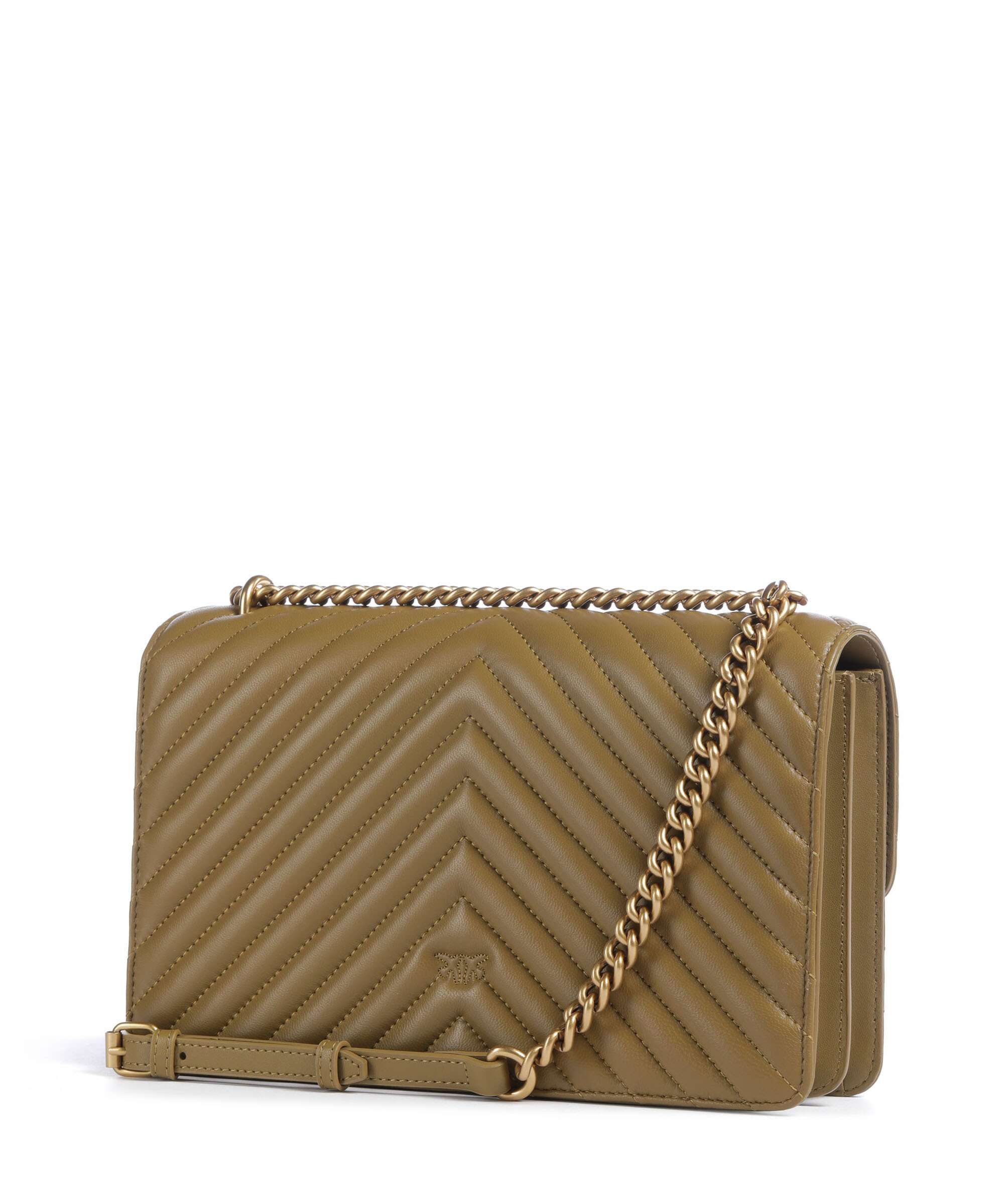Pinko Love One Classic Torba na ramię verde canguro/antique gold - Image 2