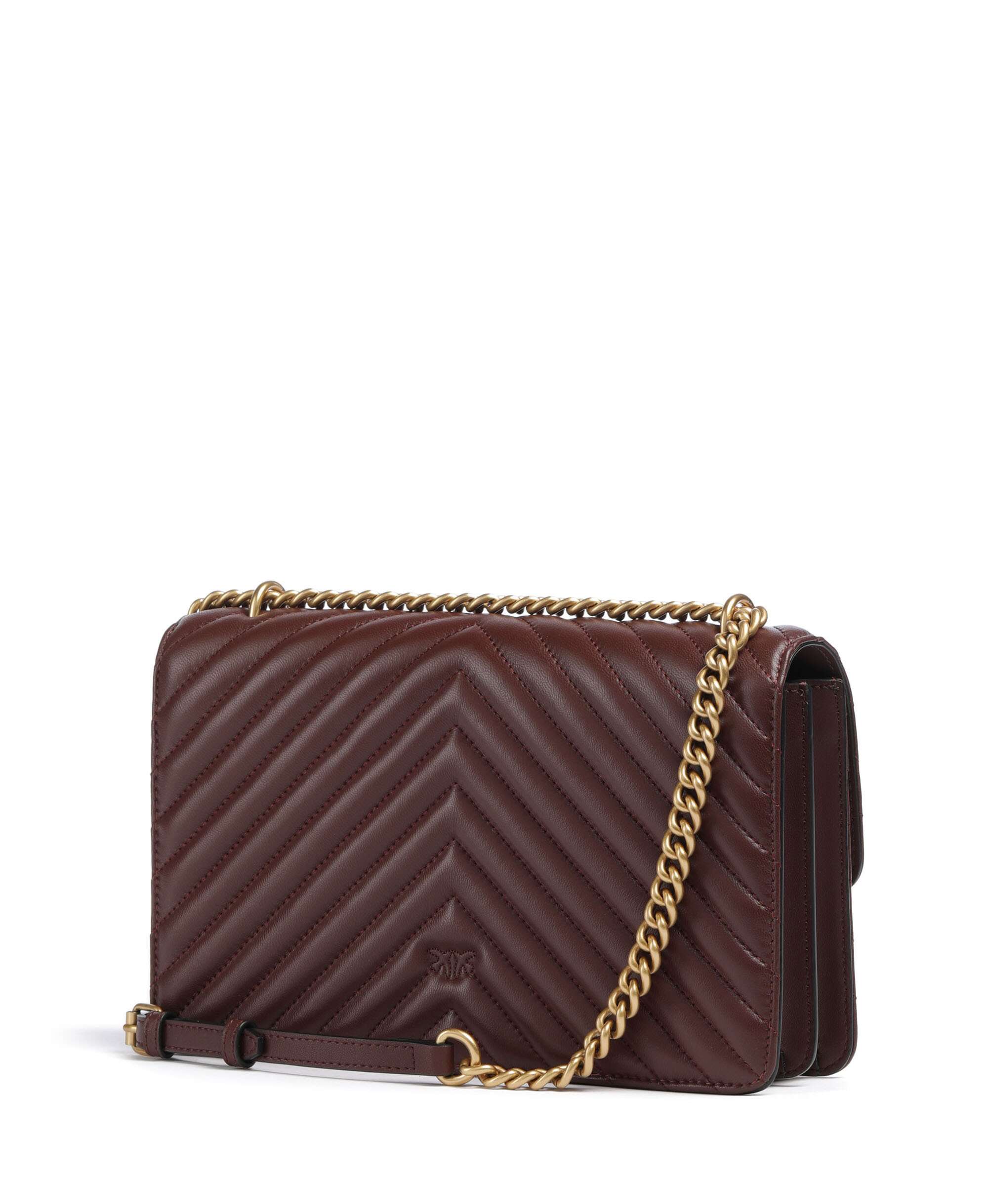 Pinko Love One Classic Torba na ramię rosso vino/antique gold - Image 2