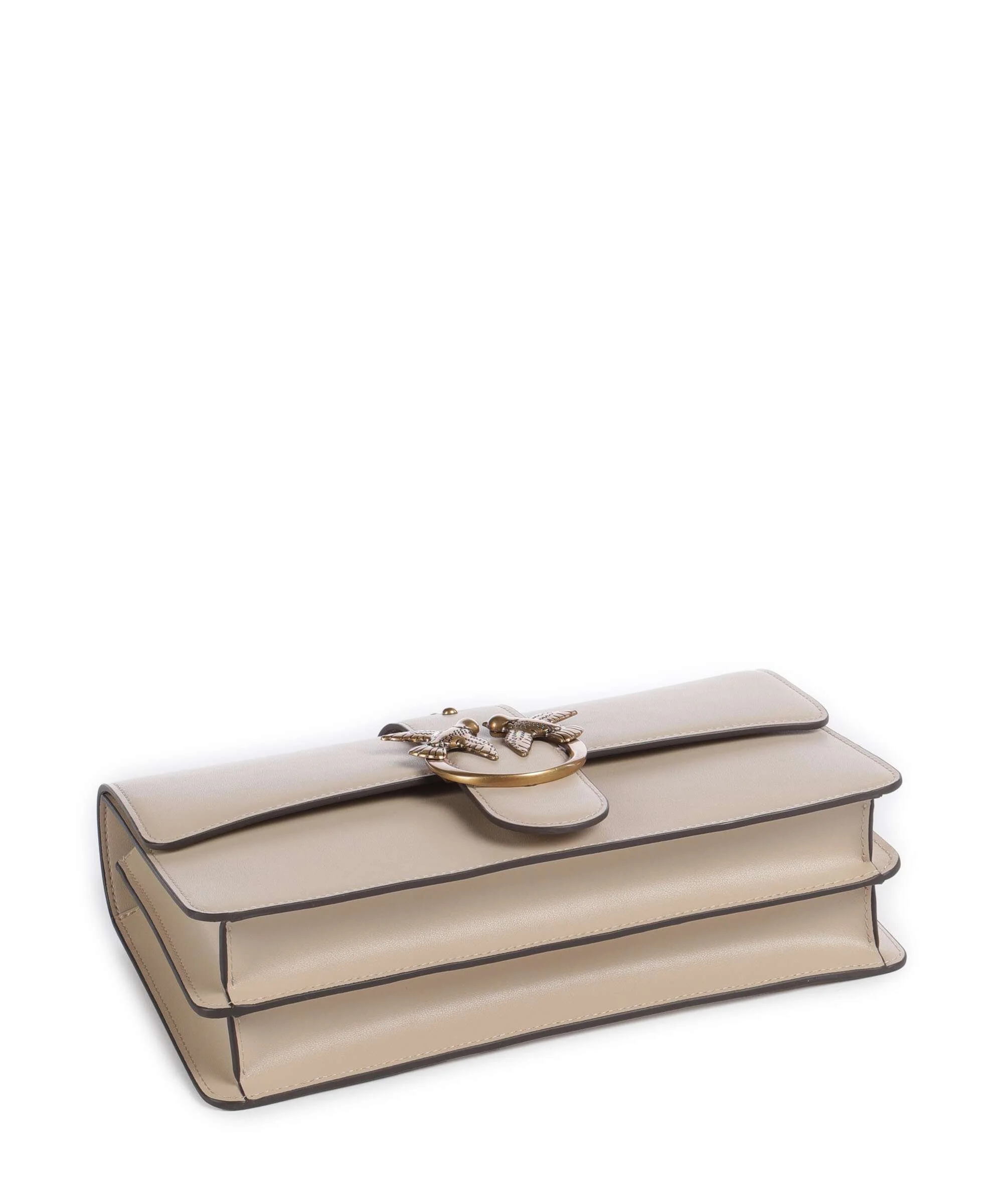 Pinko Love One Classic Torba przez ramię beige/grigio fumo/antique gold - Image 5