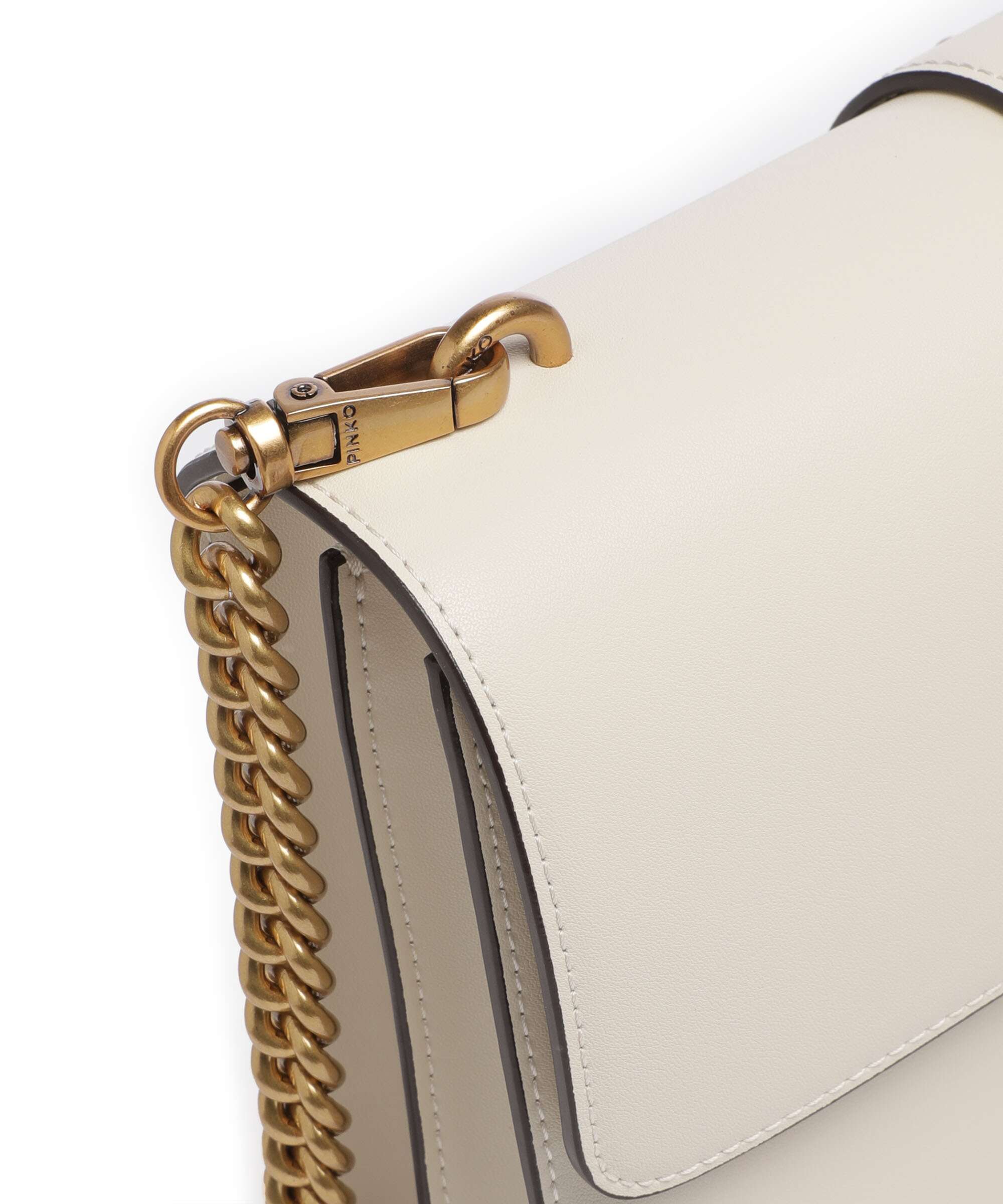 Pinko Love One Classic Torba przez ramię bianco seta/antique gold - Image 4