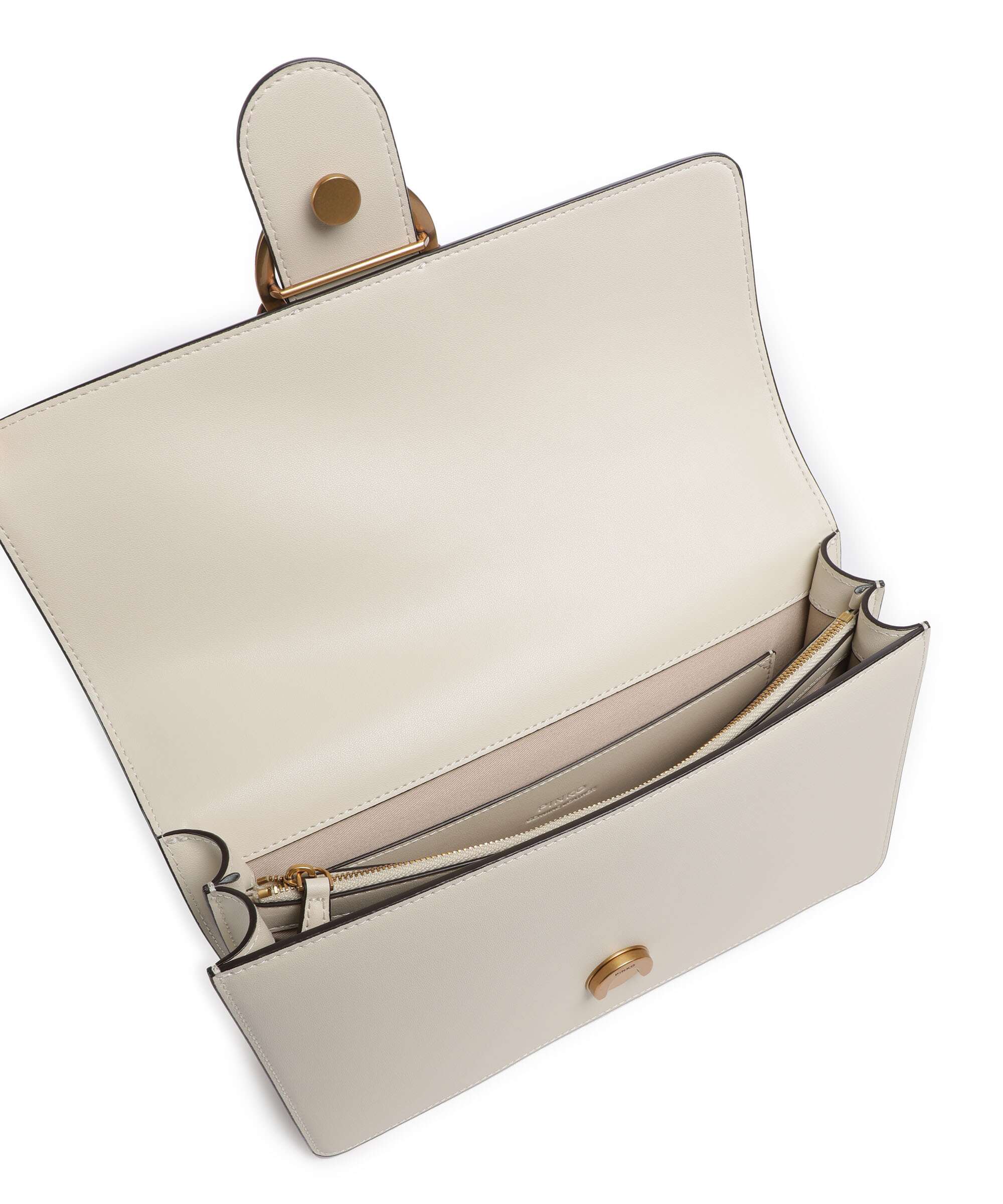 Pinko Love One Classic Torba przez ramię bianco seta/antique gold - Image 6