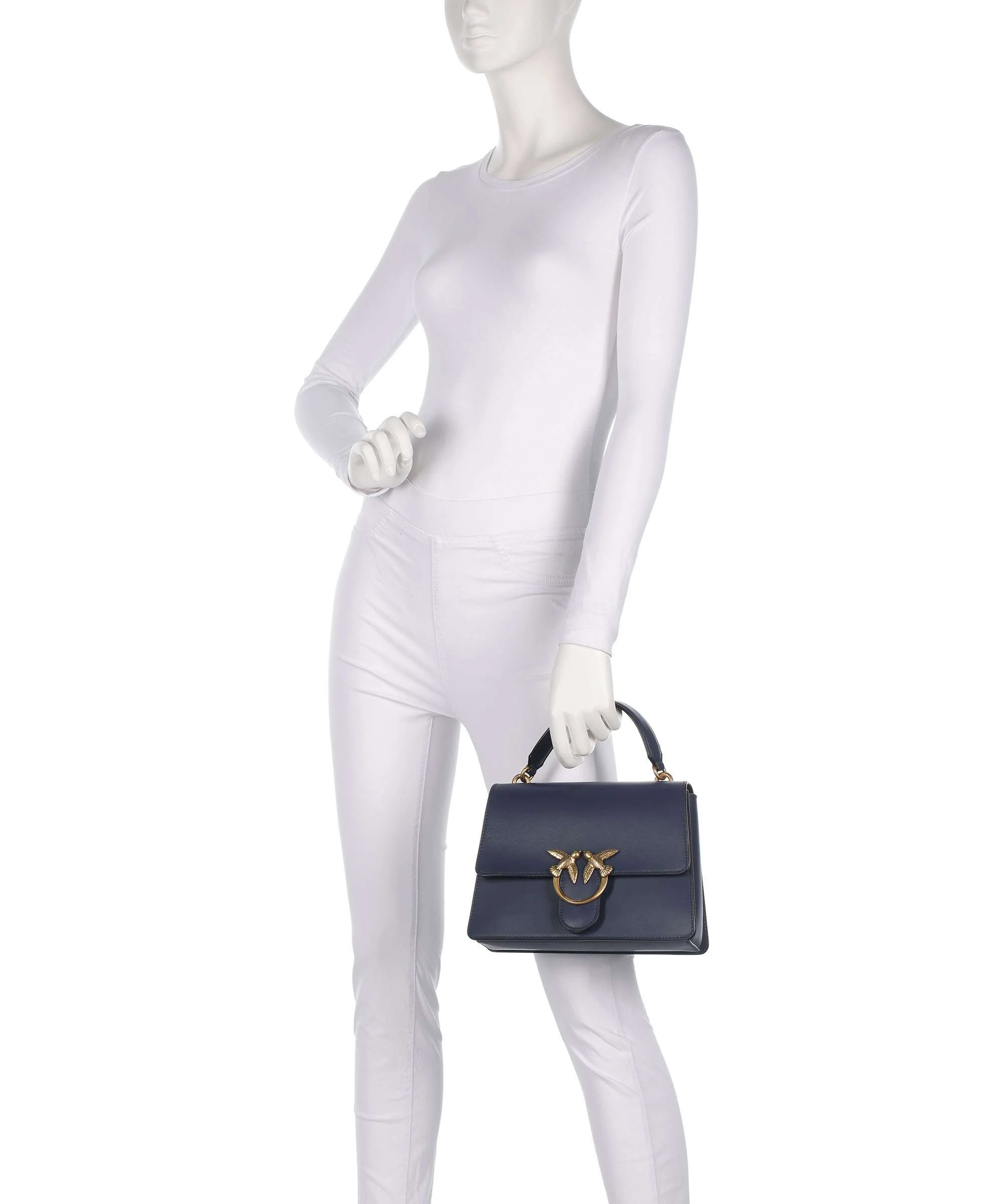 Pinko Love One Classic Torebka blu indaco ombroso/antique gold - Image 3