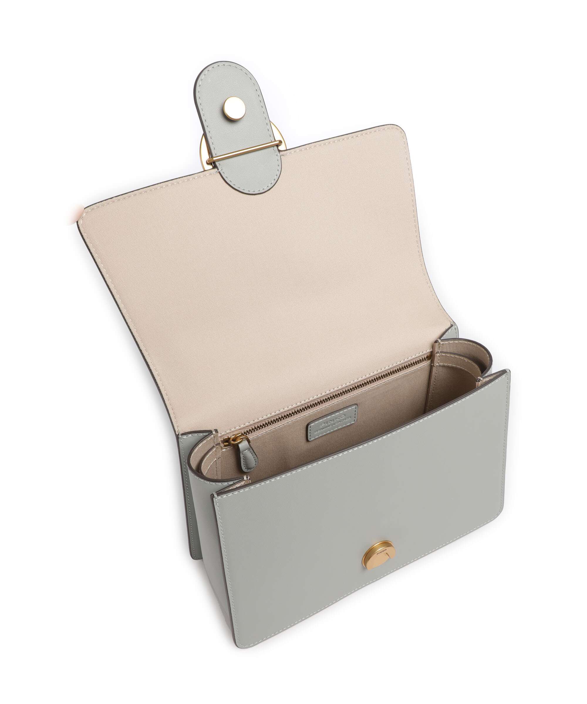 Pinko Love One Classic Torebka grigio perla/antique gold - Image 6