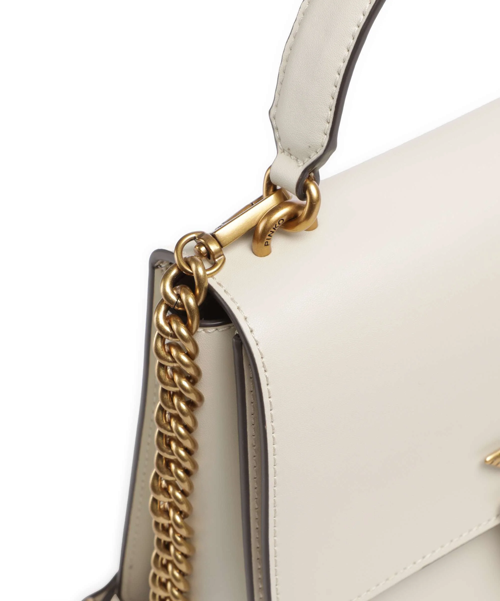 Pinko Love One Classic Torebka bianco seta/antique gold - Image 4
