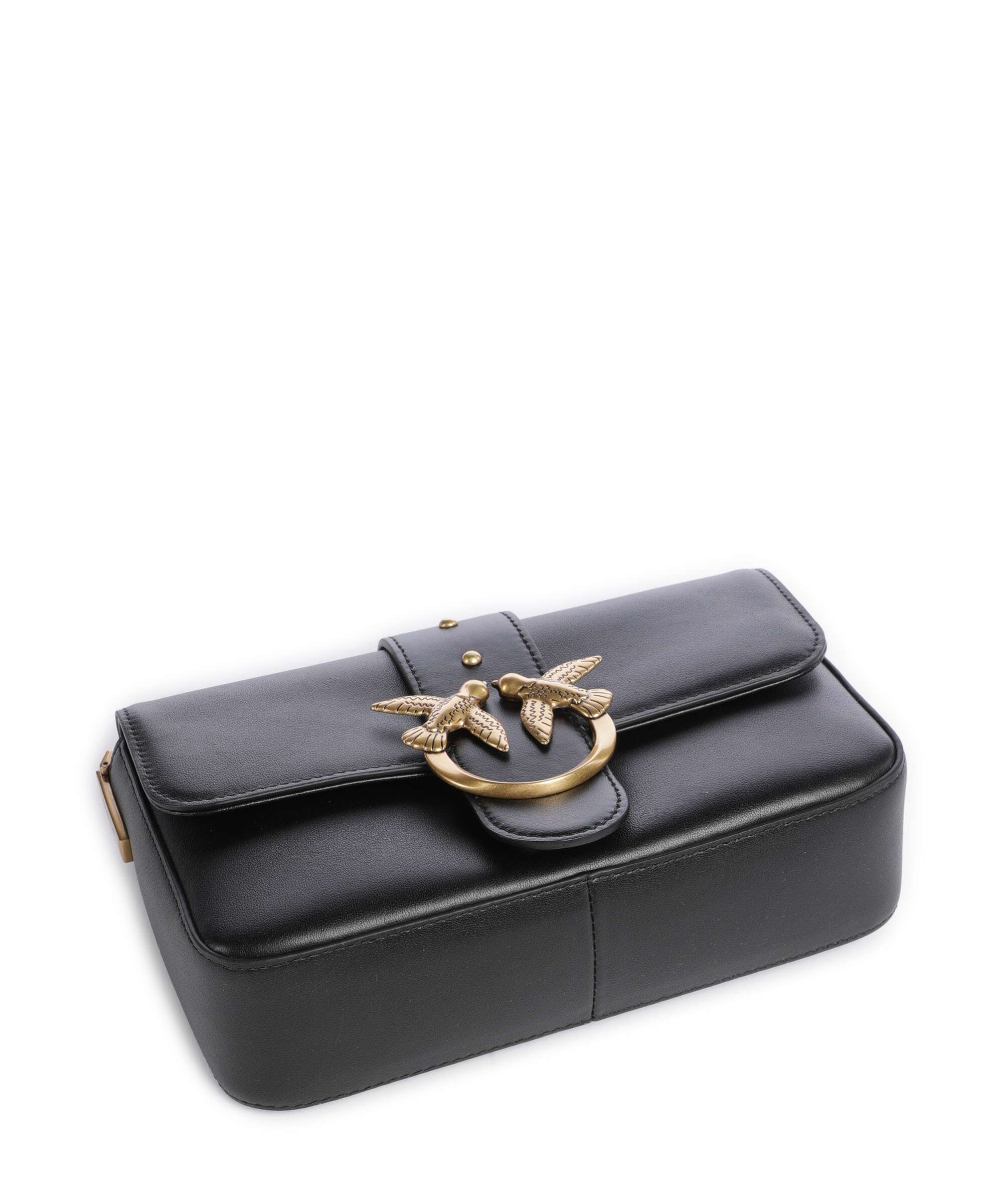 Pinko Love One Mini Slouchy Charms Torba przez ramię nero/antique gold - Image 5