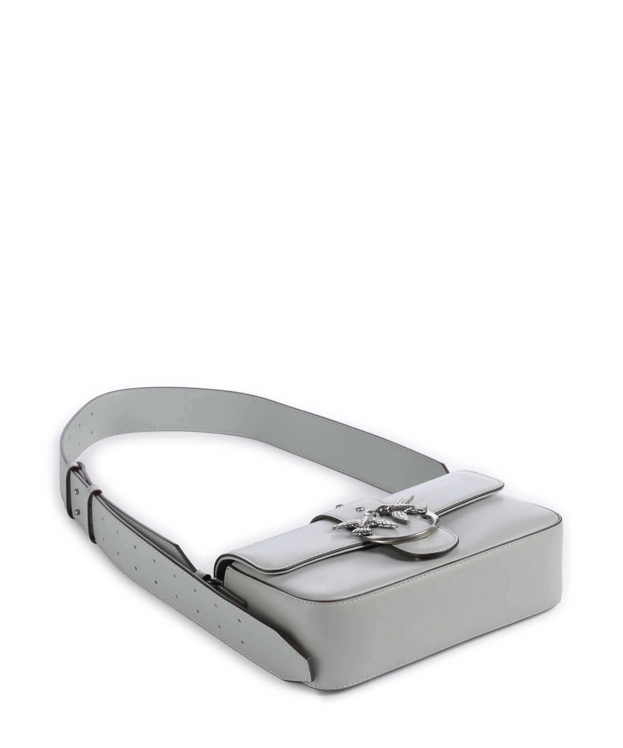 Pinko Love One Mini Slouchy Torba na ramię grigio perla/old silver - Image 6