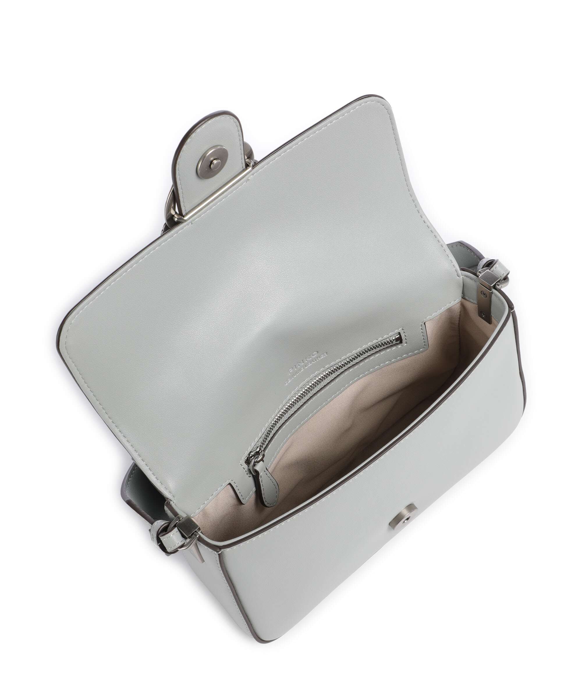 Pinko Love One Mini Slouchy Torba na ramię grigio perla/old silver - Image 7