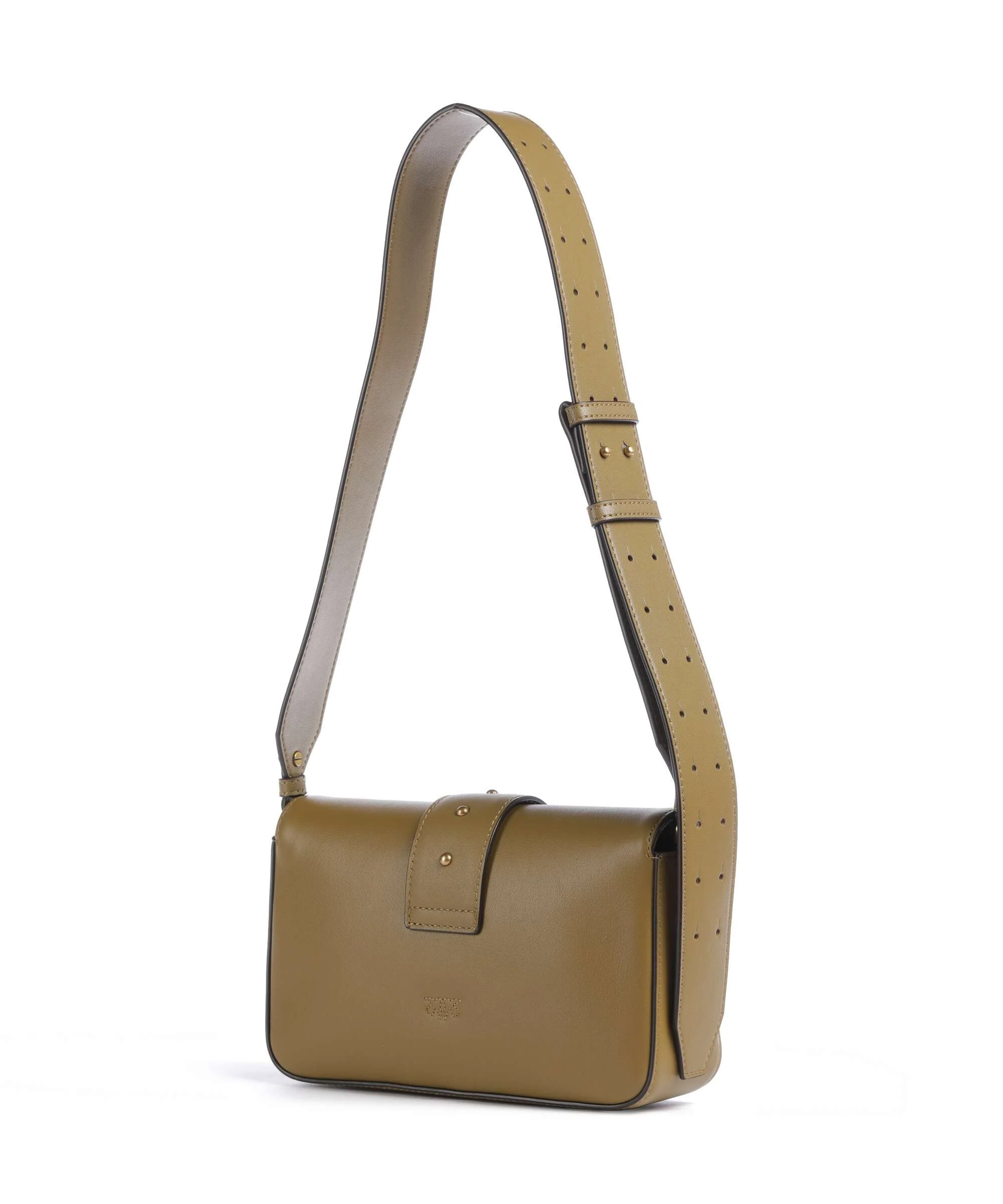 Pinko Love One Mini Slouchy Torba na ramię verde canguro/antique gold - Image 2