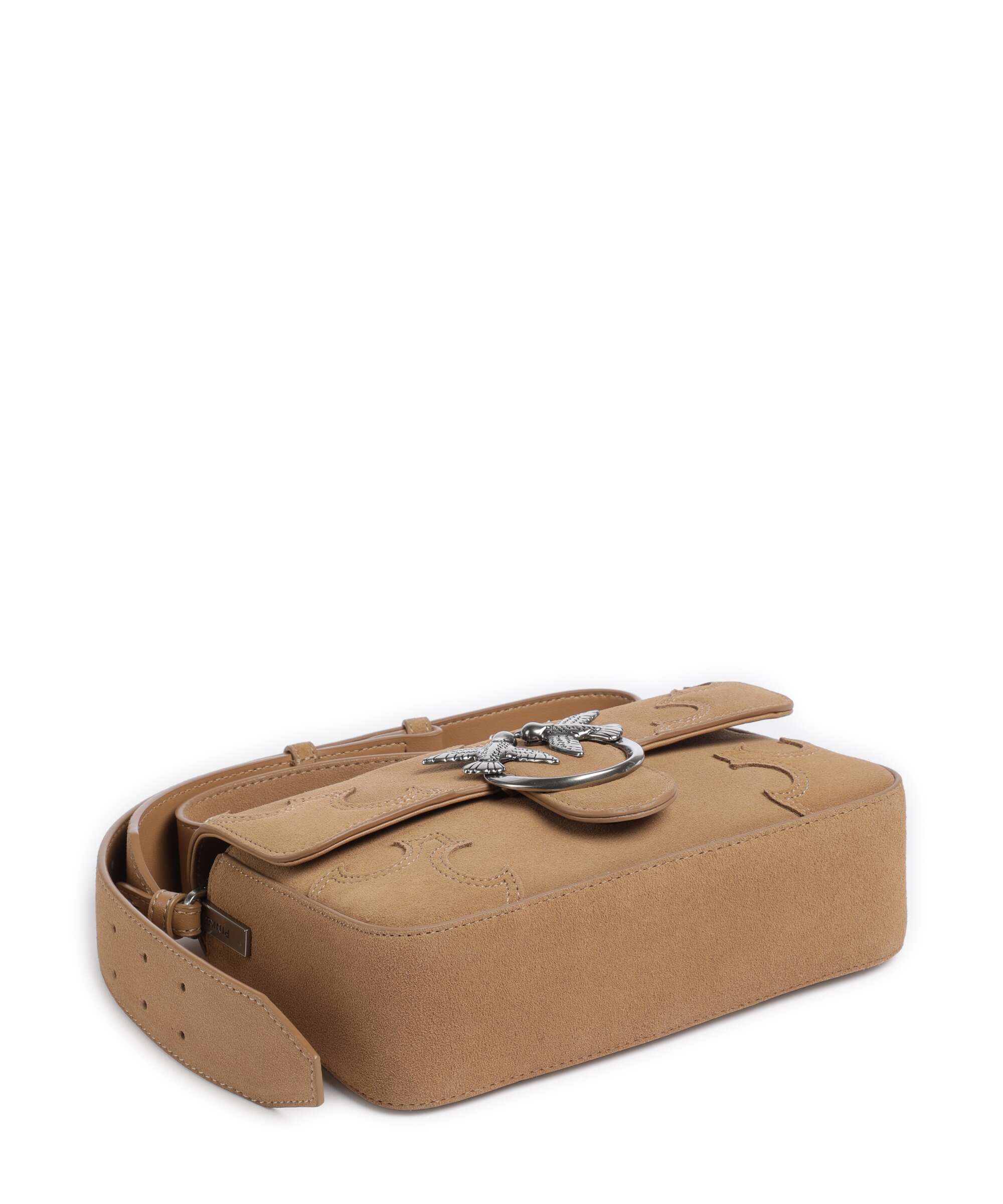 Pinko Love One Mini Slouchy Torba przez ramię beige/scoiattolo/old silver - Image 5