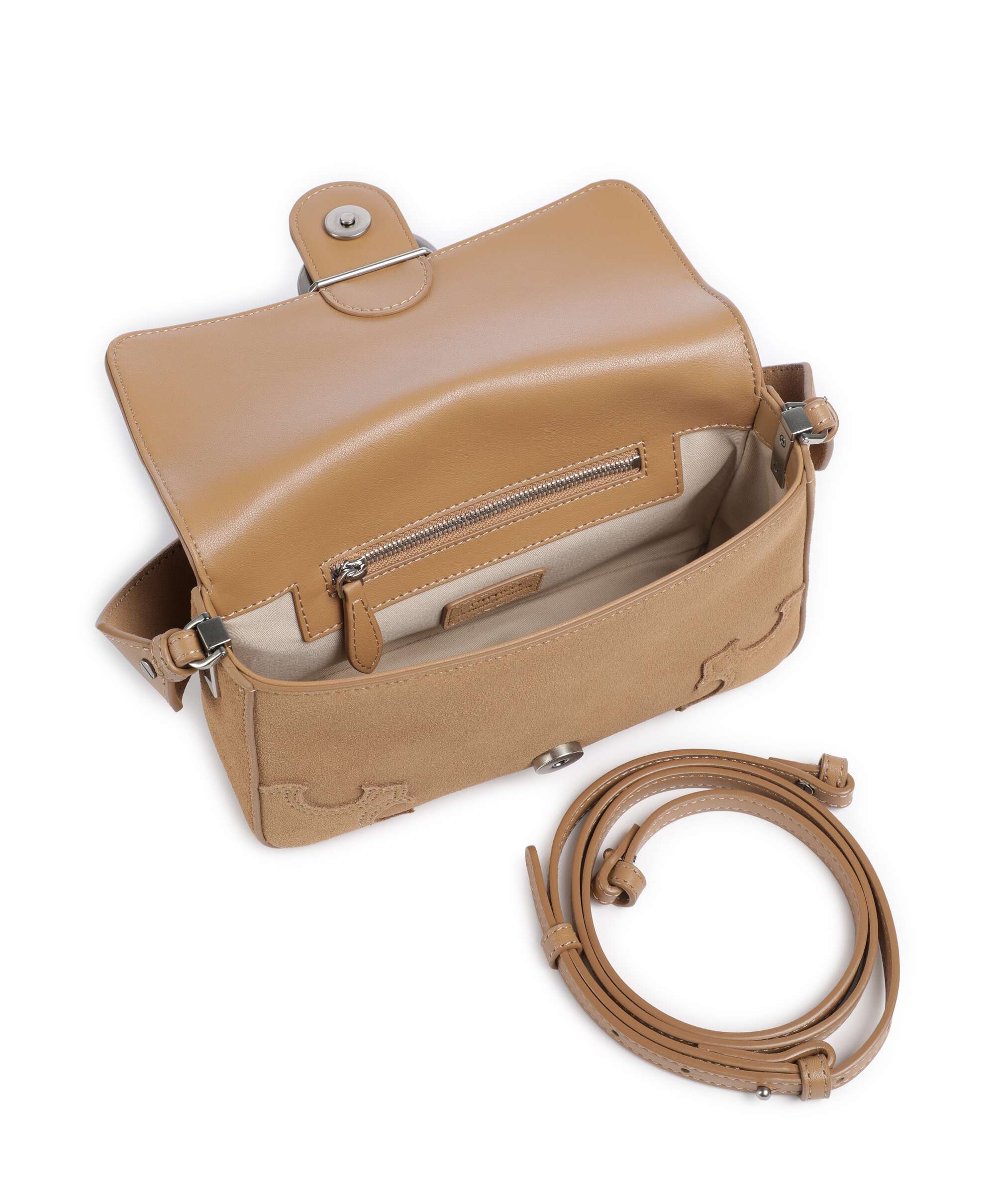 Pinko Love One Mini Slouchy Torba przez ramię beige/scoiattolo/old silver - Image 6