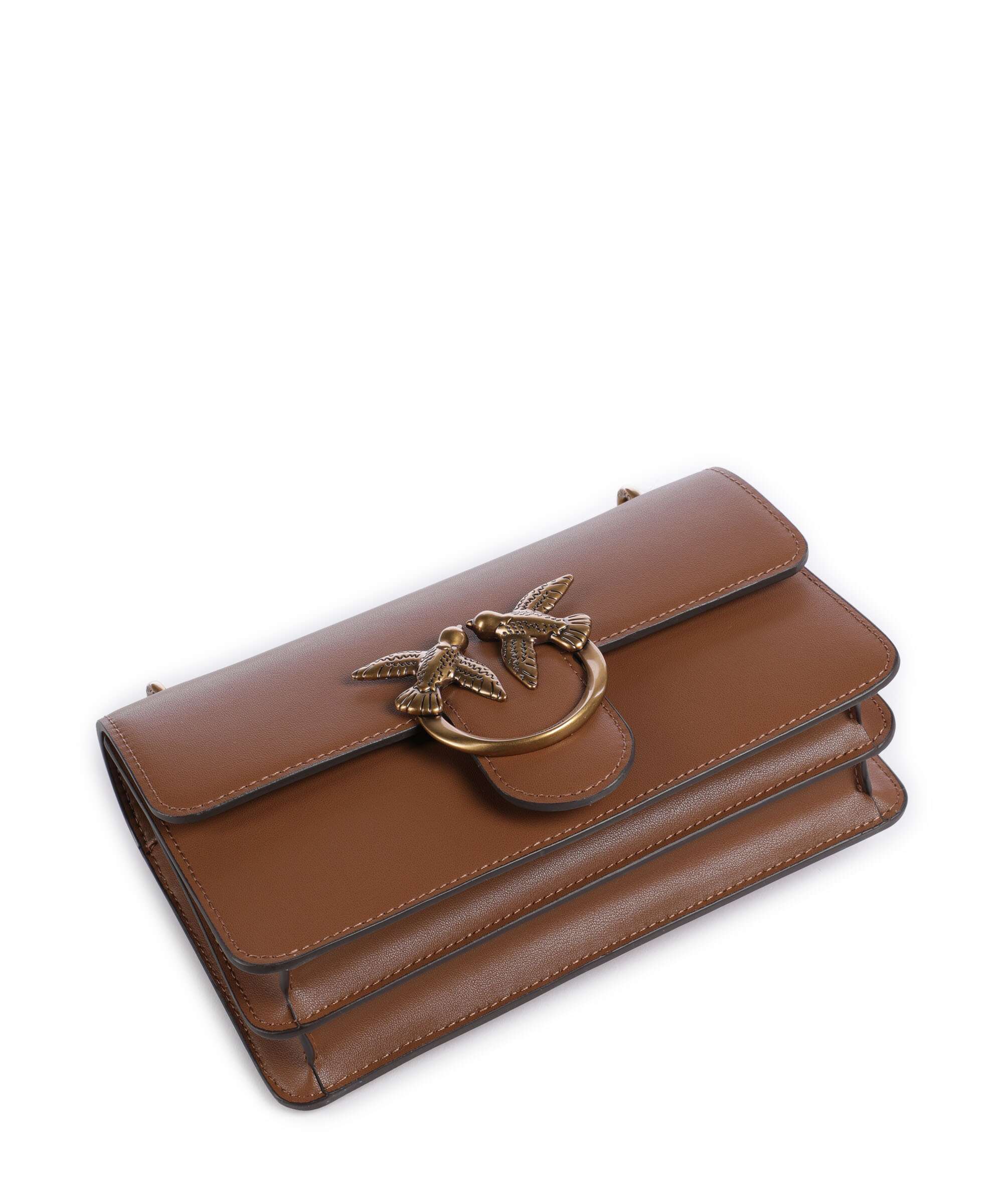 Pinko Love One Mini Torba na ramię marrone/leone/antique gold - Image 6