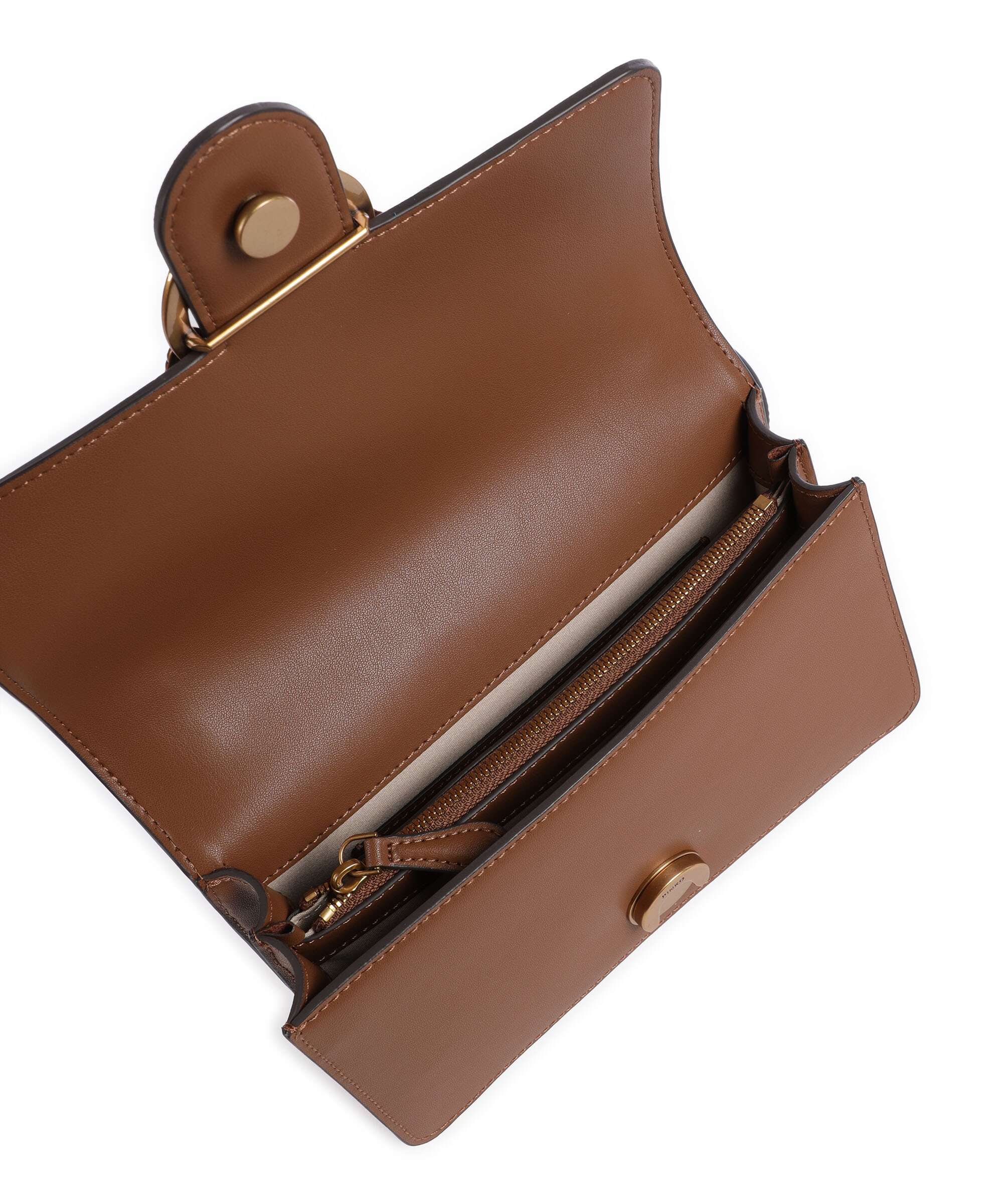 Pinko Love One Mini Torba na ramię marrone/leone/antique gold - Image 7