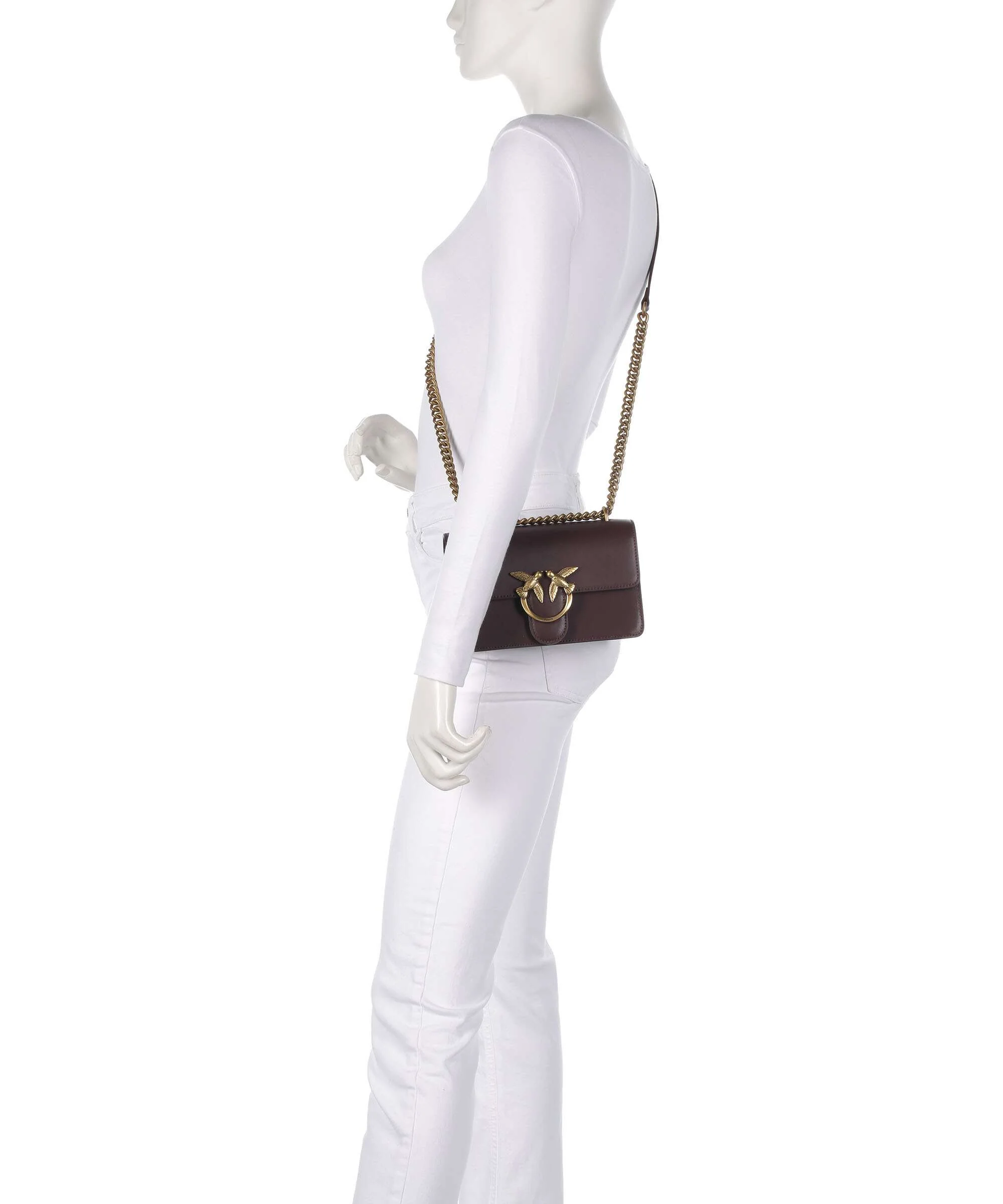 Pinko Love One Mini Torba na ramię uva di catawba/antique gold - Image 3