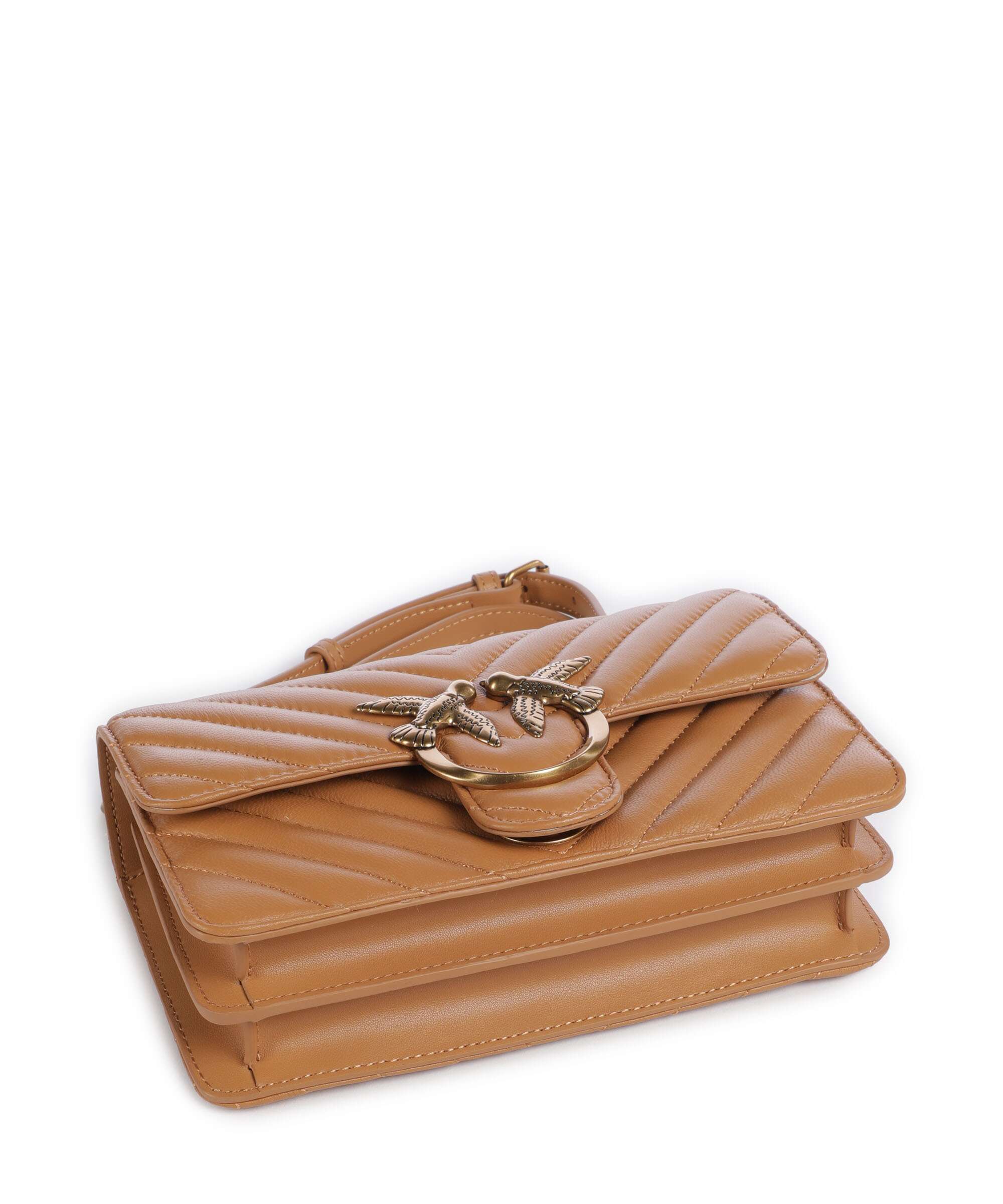 Pinko Love One Mini Torba na ramię torrone/antique gold - Image 6