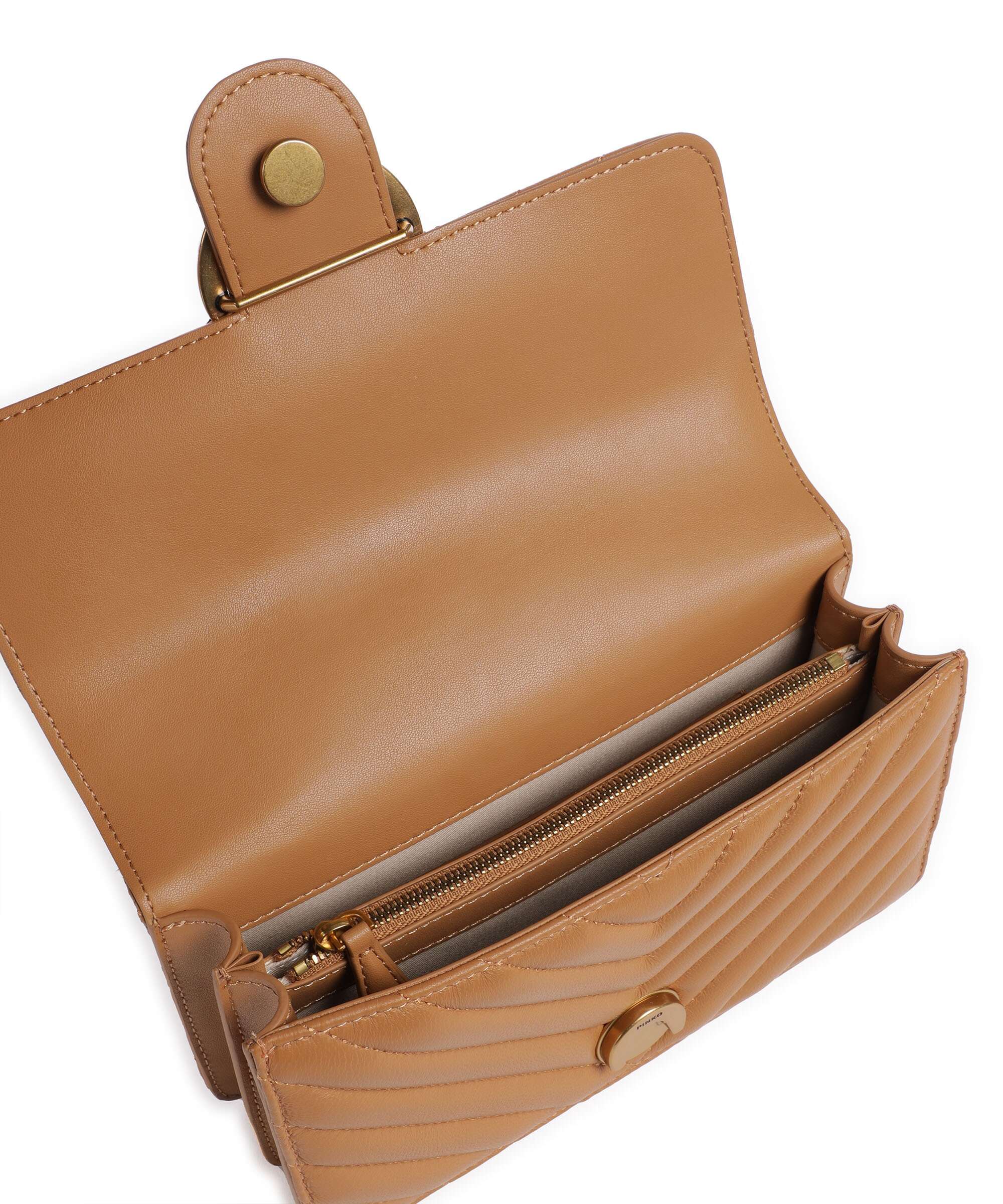 Pinko Love One Mini Torba na ramię torrone/antique gold - Image 7