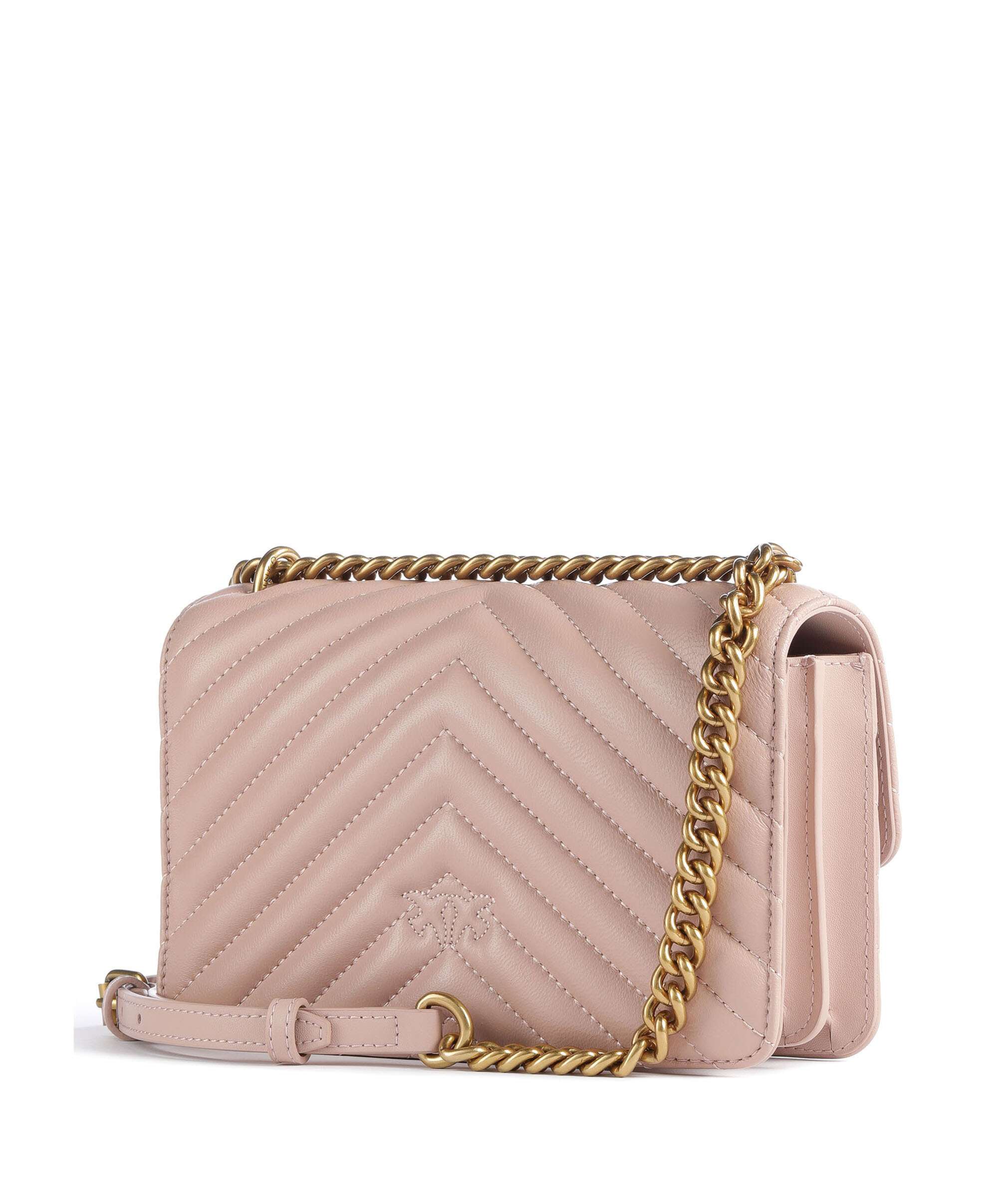 Pinko Love One Mini Torba na ramię cipria/antique gold - Image 2