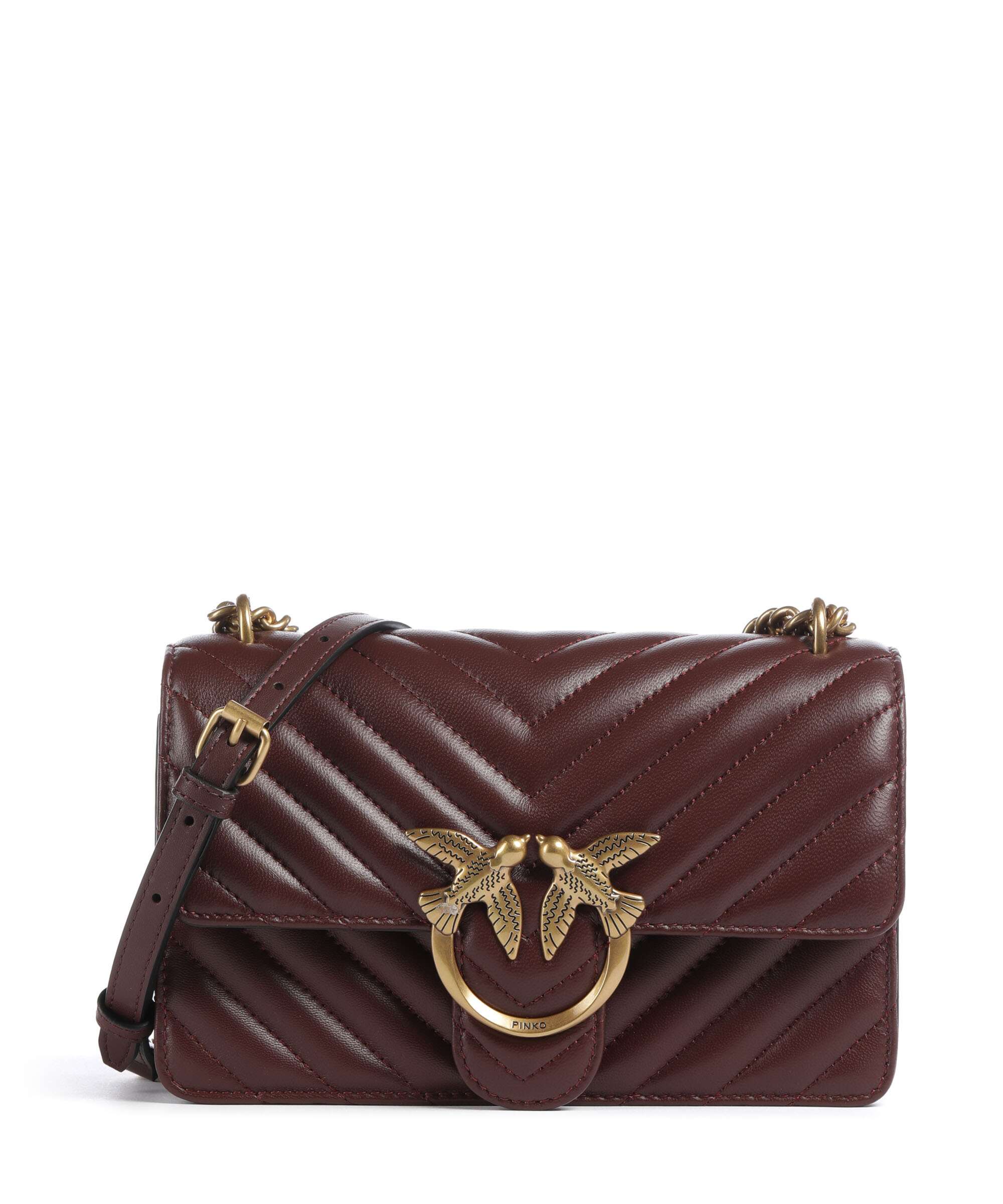 Pinko Love One Mini Torba na ramię burgundy wine/antique gold