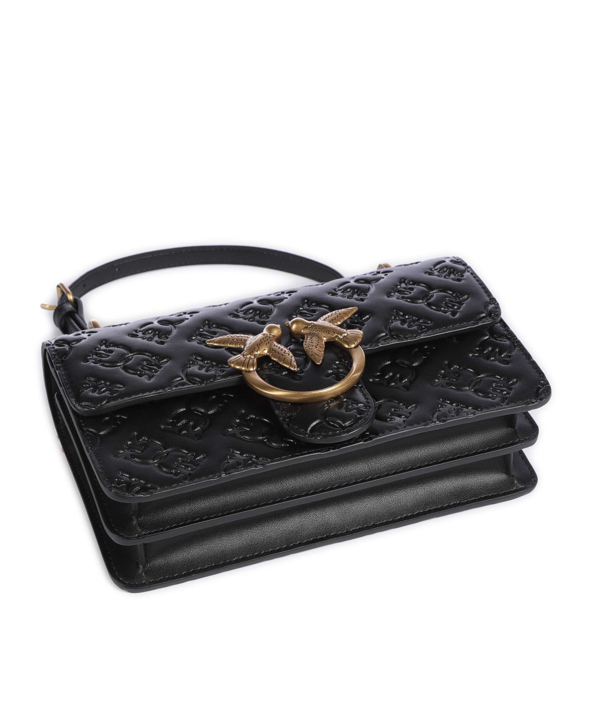 Pinko Love One Mini Torba na ramię nero/antique gold - Image 6