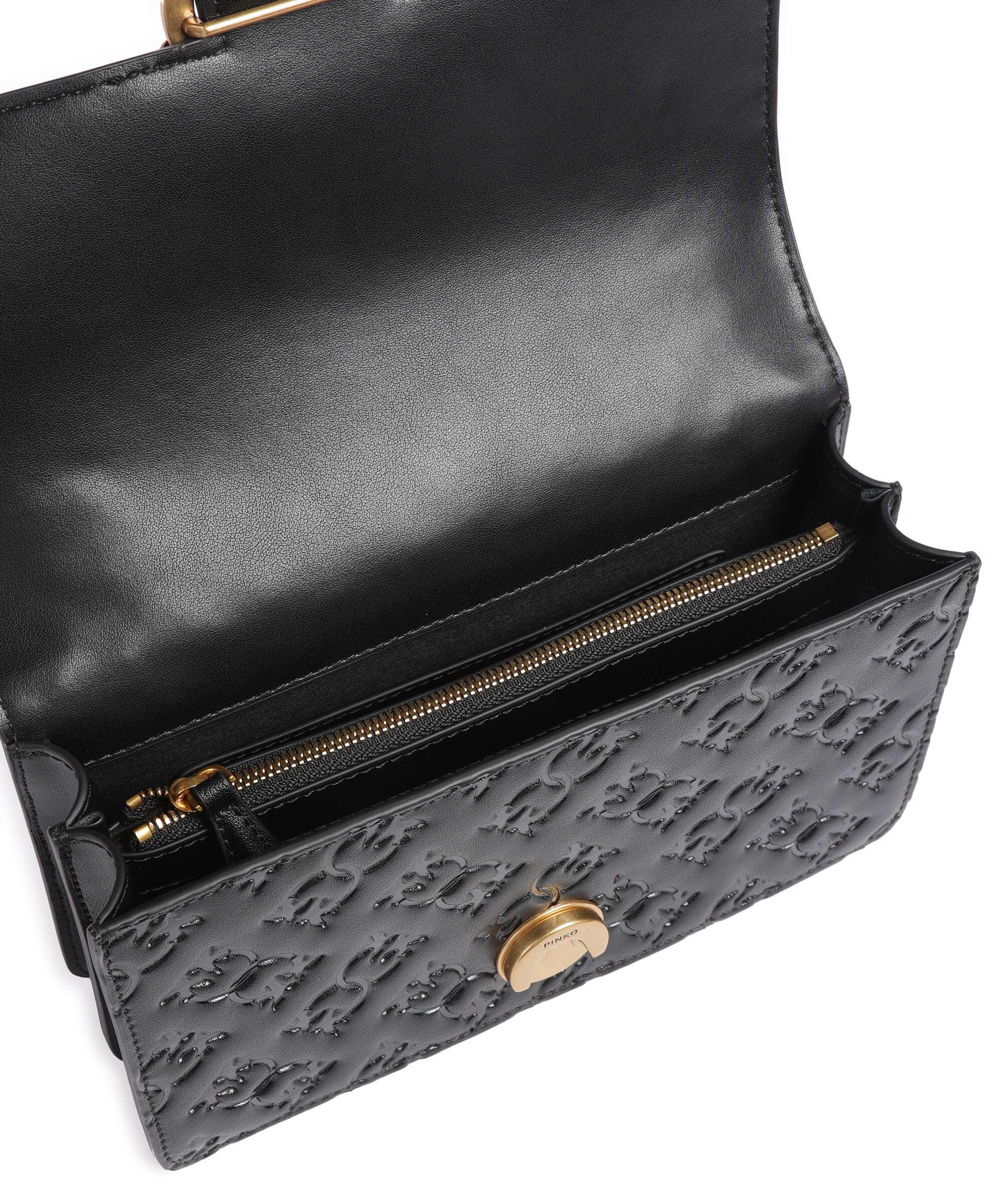 Pinko Love One Mini Torba na ramię nero/antique gold - Image 7