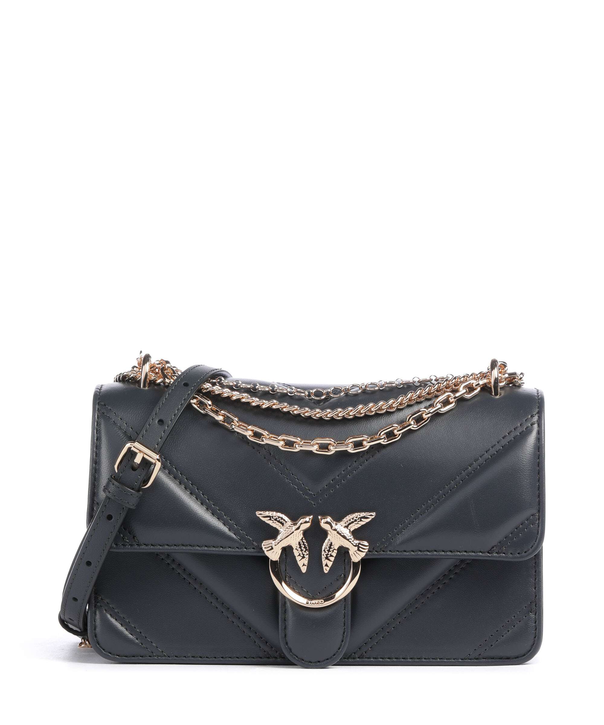 Pinko Love One Mini Torba na ramię grigio asfalto/oro mordore