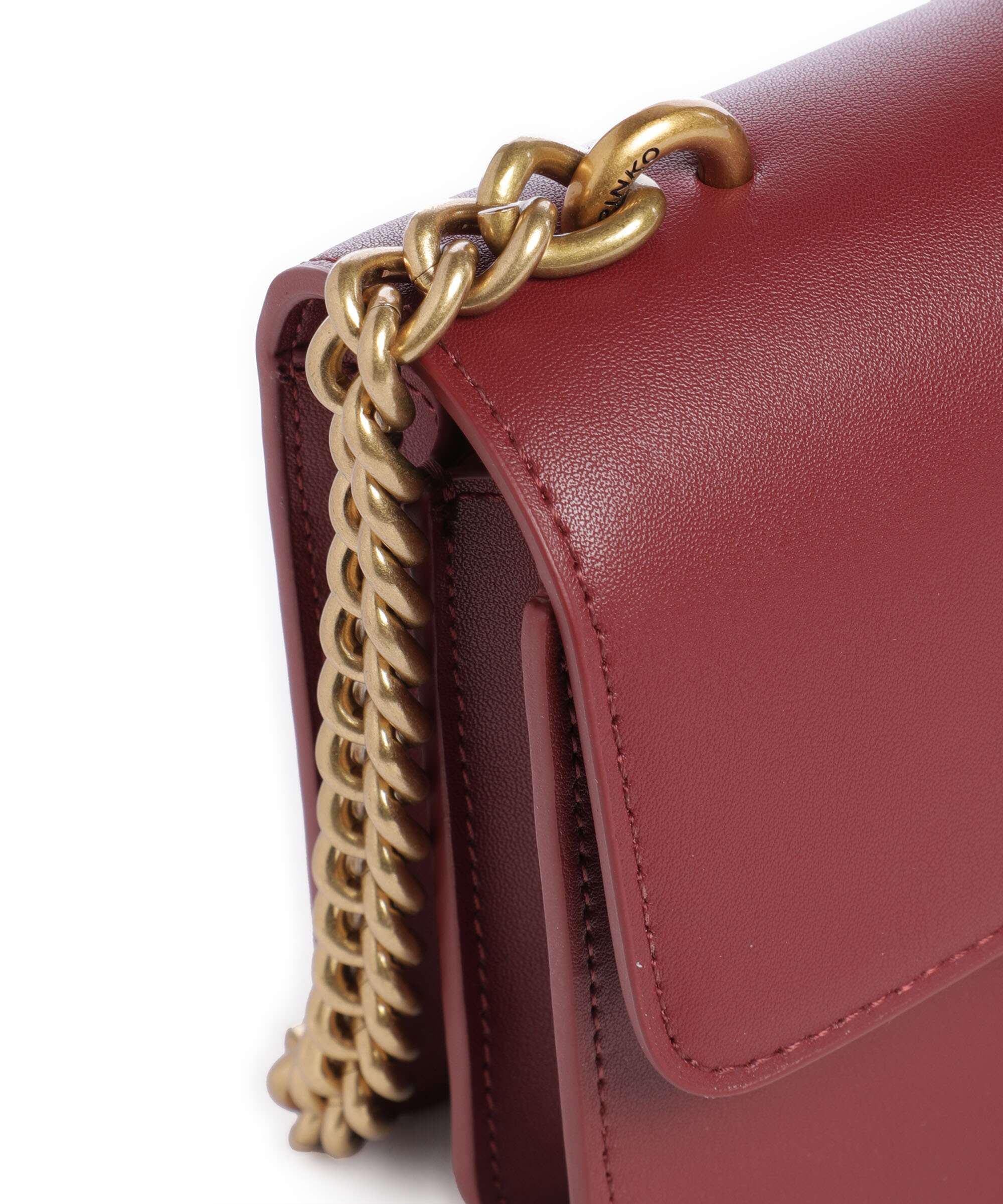 Pinko Love One Mini Torba przez ramię bordeaux merlot/antique gold - Image 4