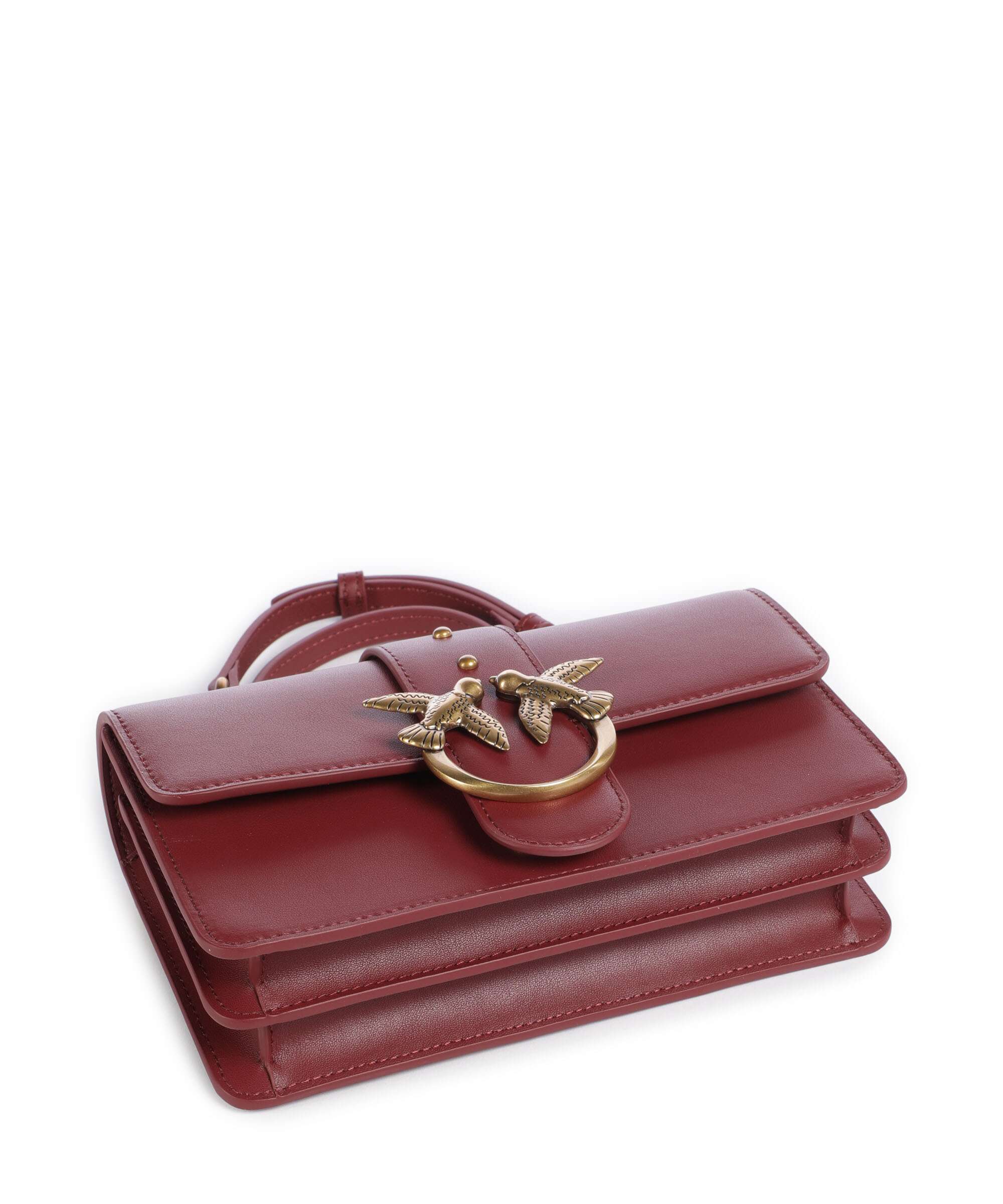 Pinko Love One Mini Torba przez ramię bordeaux merlot/antique gold - Image 5