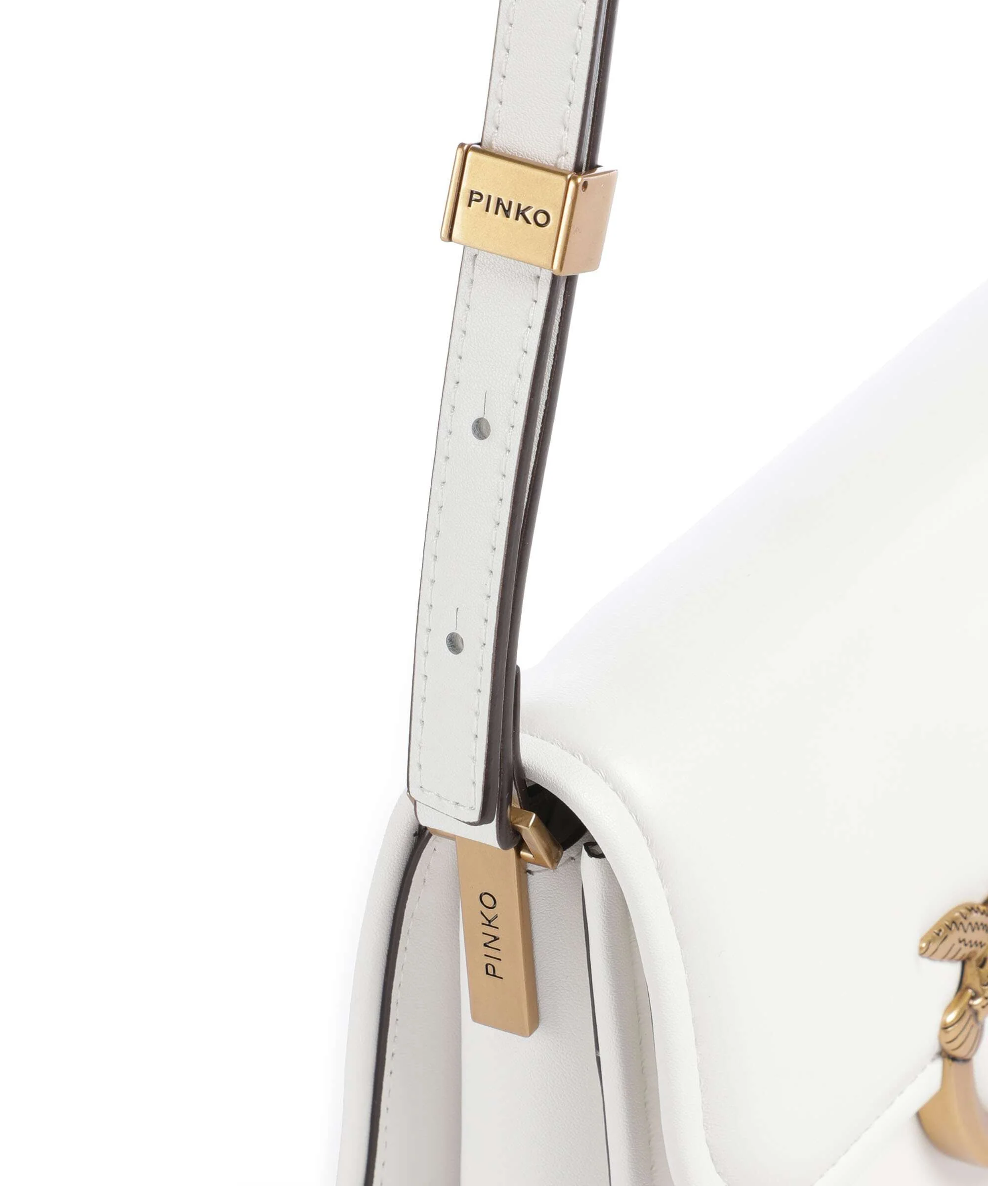 Pinko Love One Mini Torba przez ramię bianco nembo/antique gold - Image 4