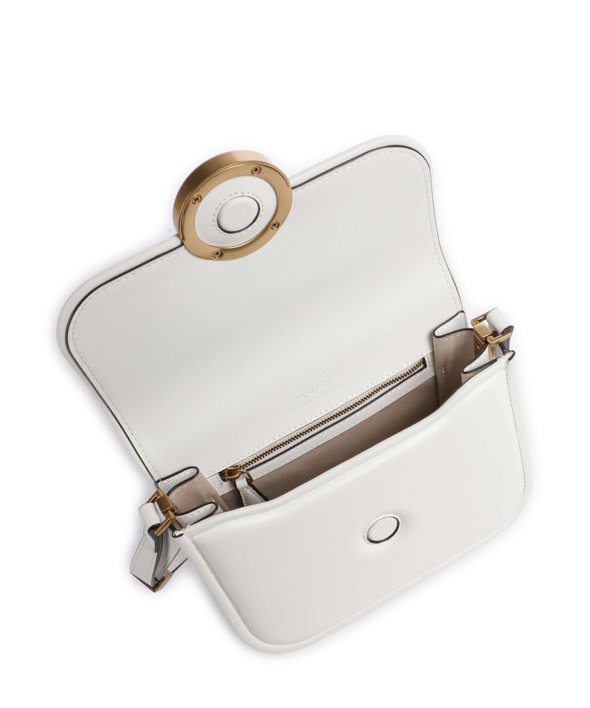 Pinko Love One Mini Torba przez ramię bianco nembo/antique gold - Image 6