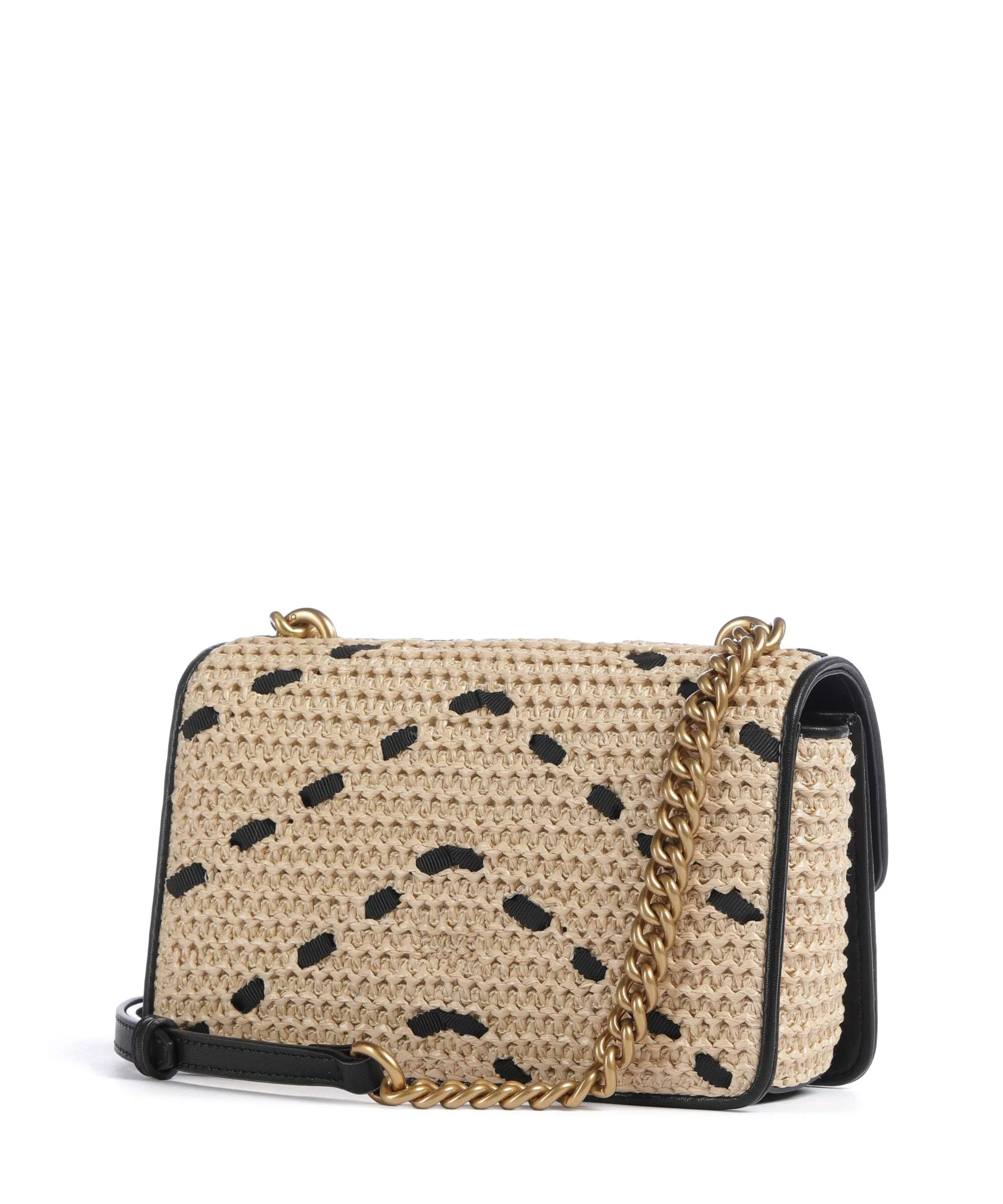 Pinko Love One Mini Torba przez ramię paglia/nero/antique gold - Image 2