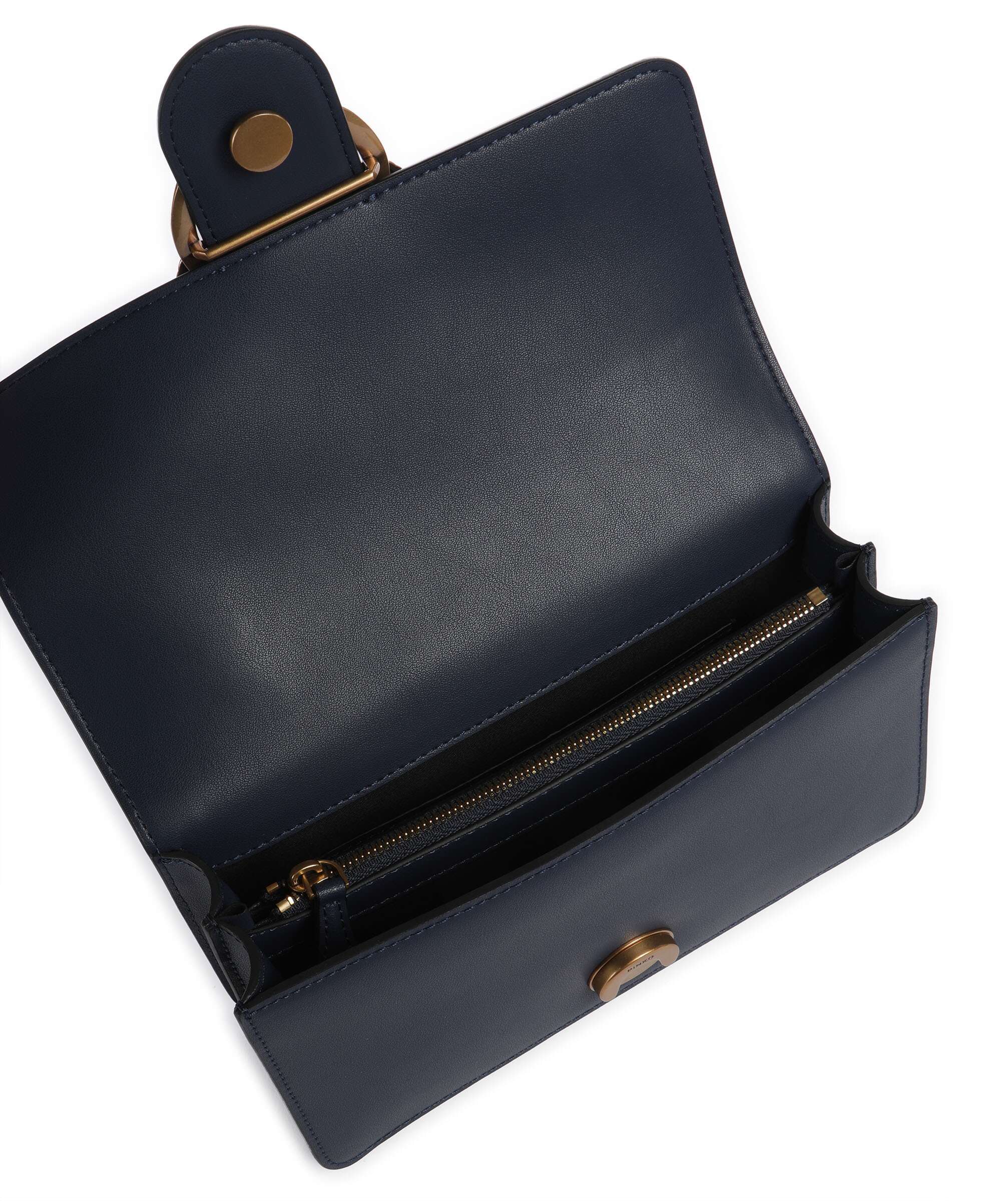 Pinko Love One Mini Torba przez ramię blu indaco ombroso/antique gold - Image 6