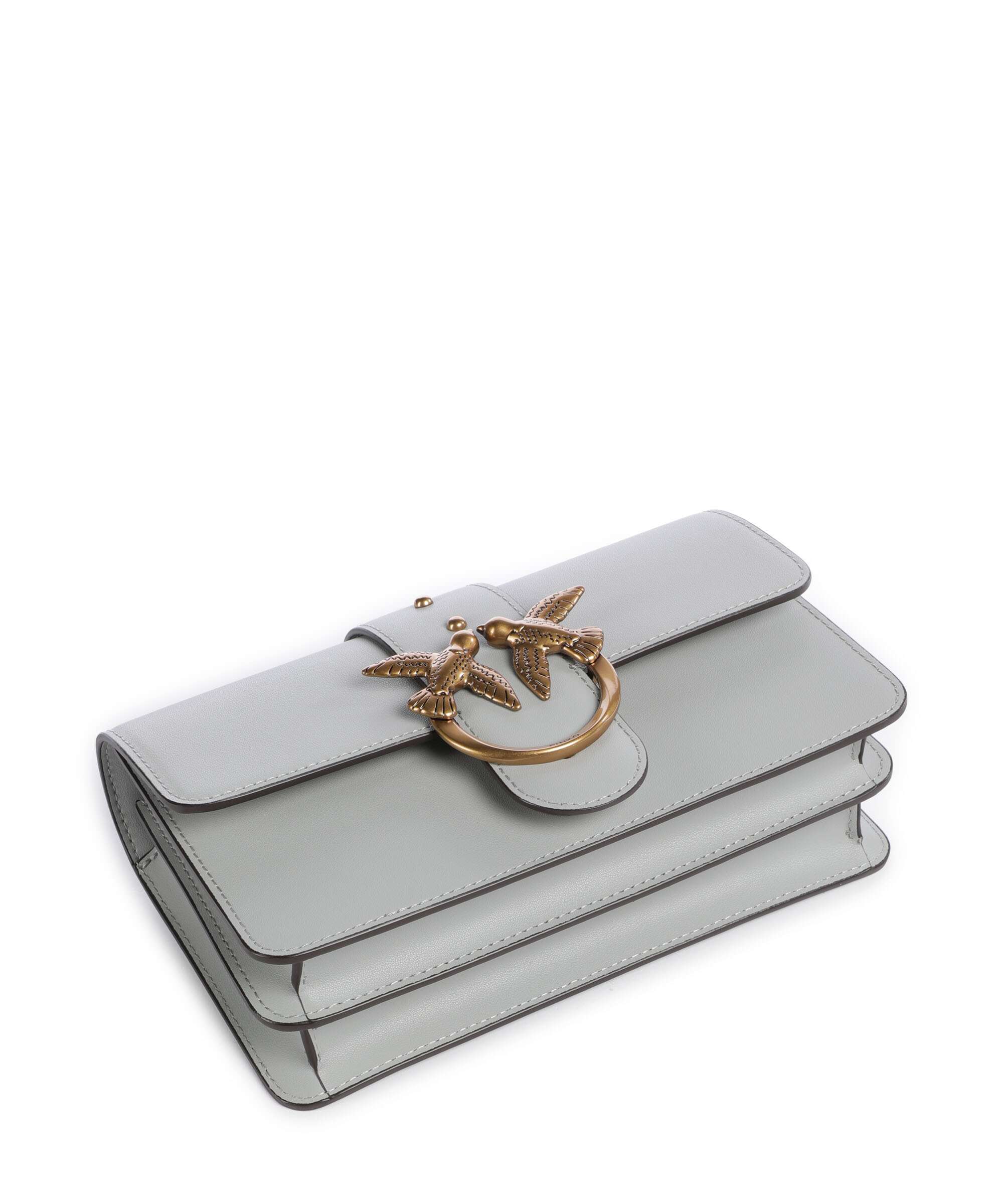 Pinko Love One Mini Torba przez ramię grigio perla/antique gold - Image 5